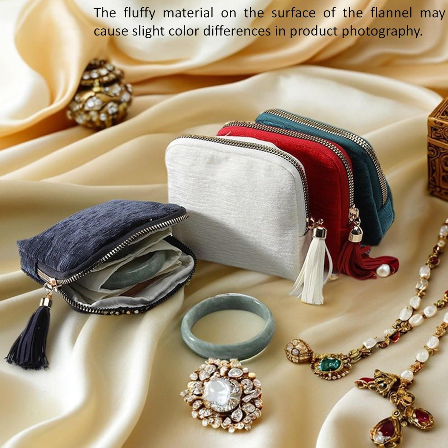 Estuche de Joyería de Viaje Podafu Blanco Marfil Compacto