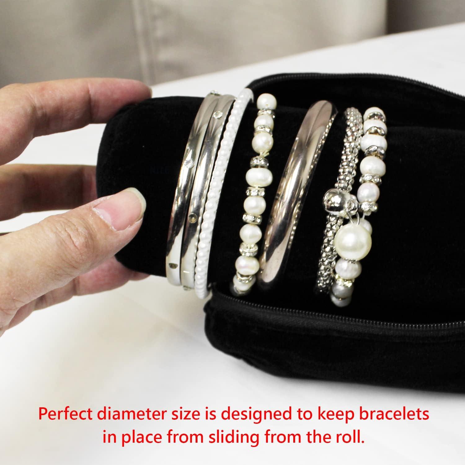 Rollo de Joyería Portátil MOOCA Negro para Pulseras y Relojes