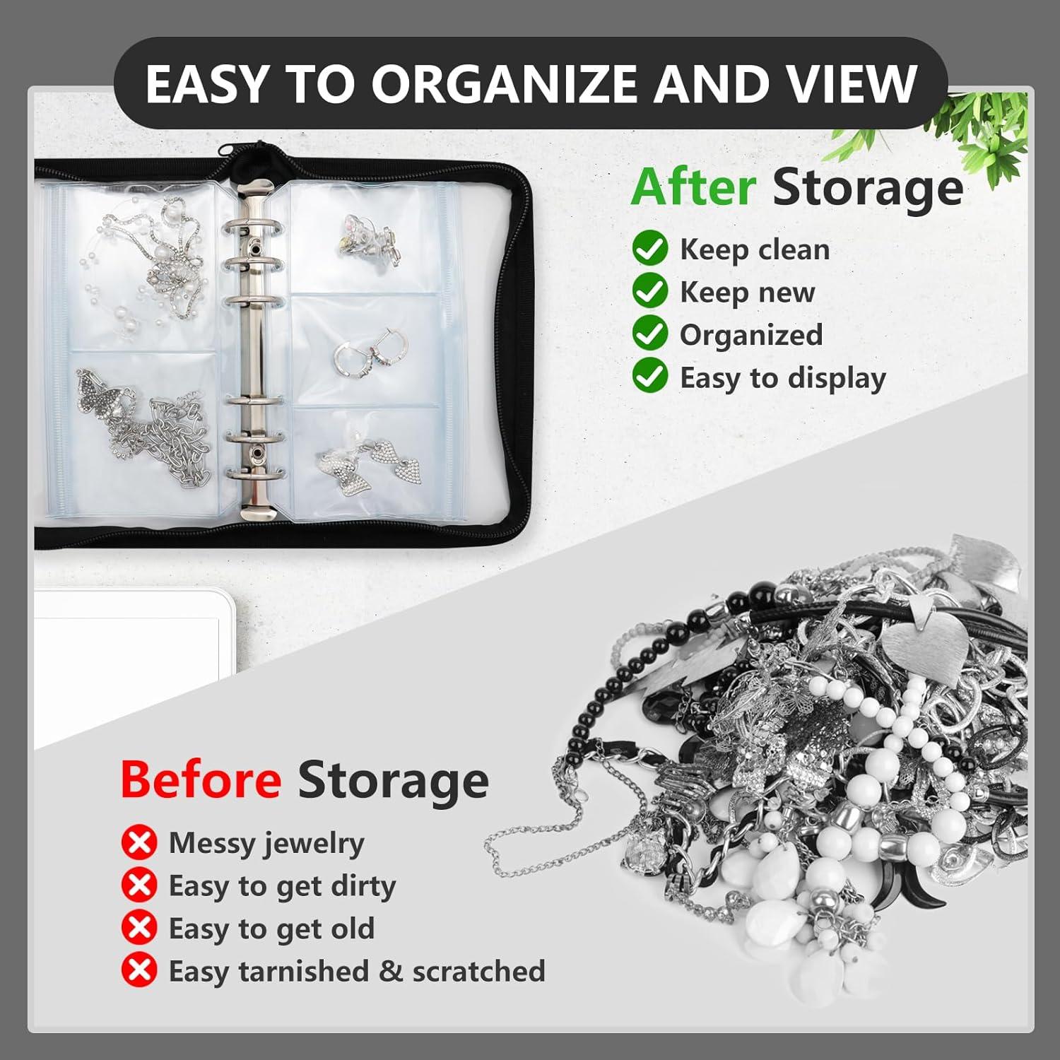 Organizador de Joyería de Viaje Frutain con 20 Bolsillos