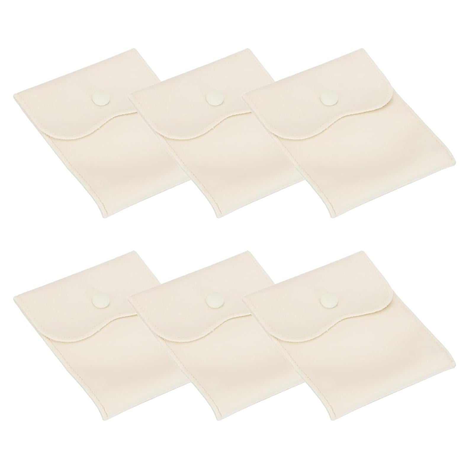 Bolsas de Joyas de Terciopelo PATIKIL 14x11 cm 6 Pcs Beige