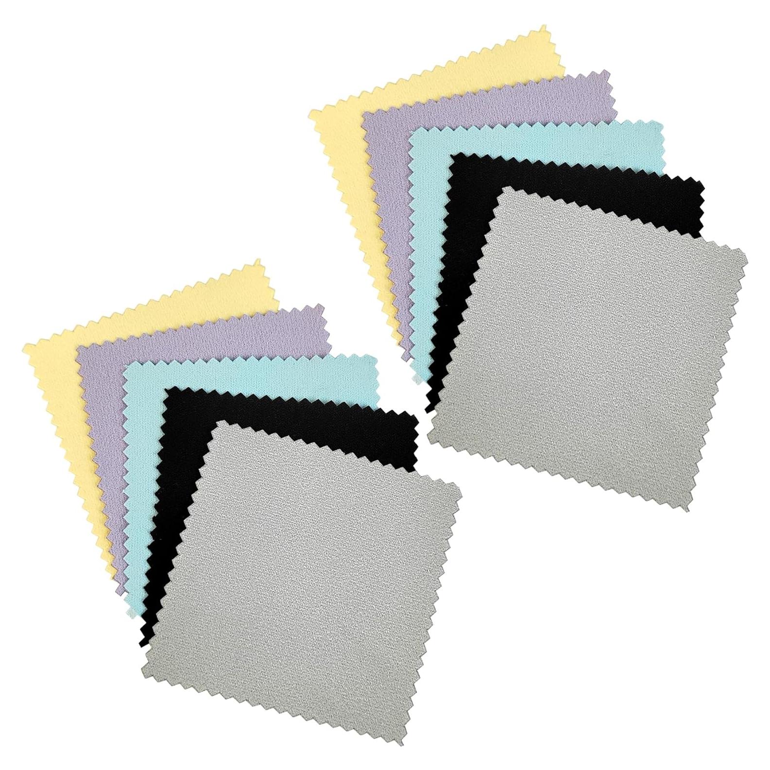 10 Paños de Limpieza de Joyería Microfibra Premium 8x8cm