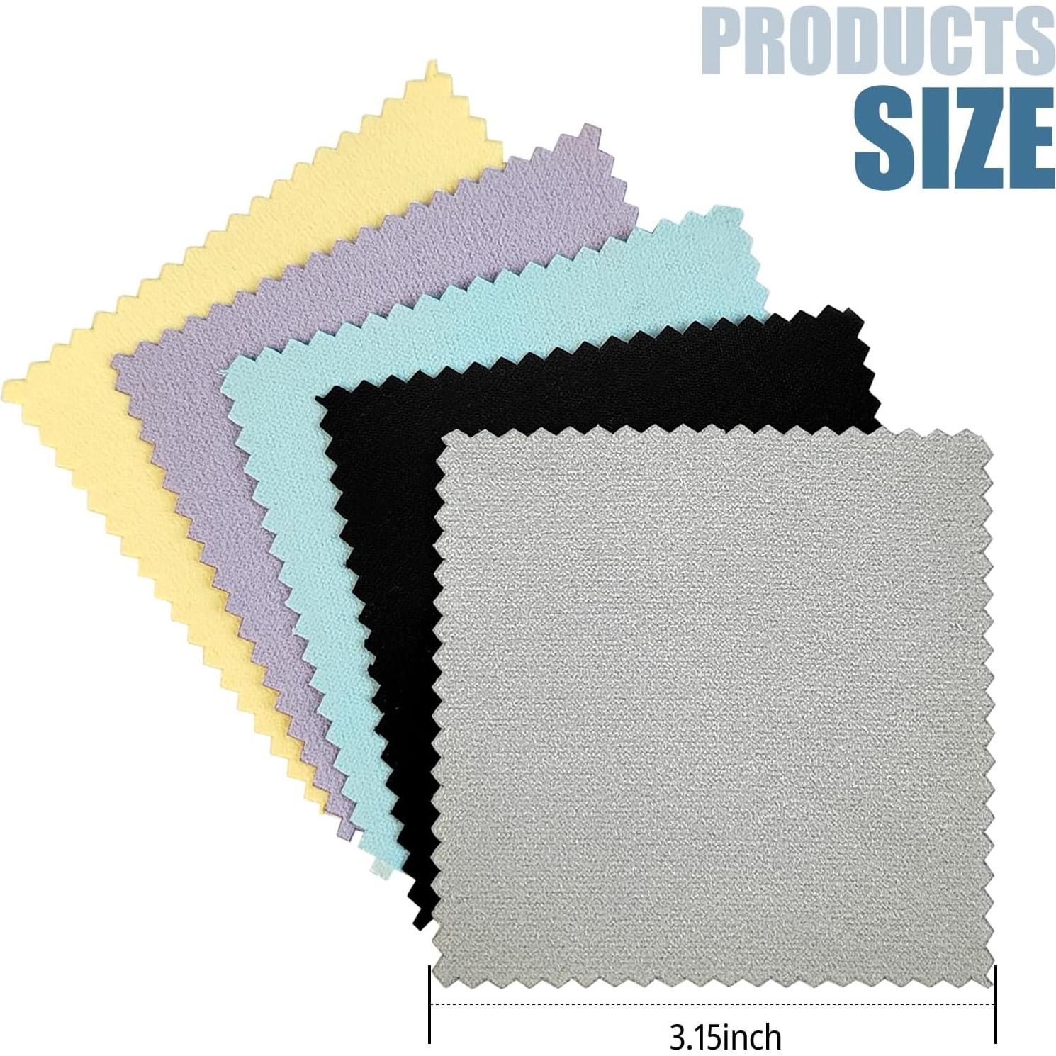 10 Paños de Limpieza de Joyería Microfibra Premium 8x8cm