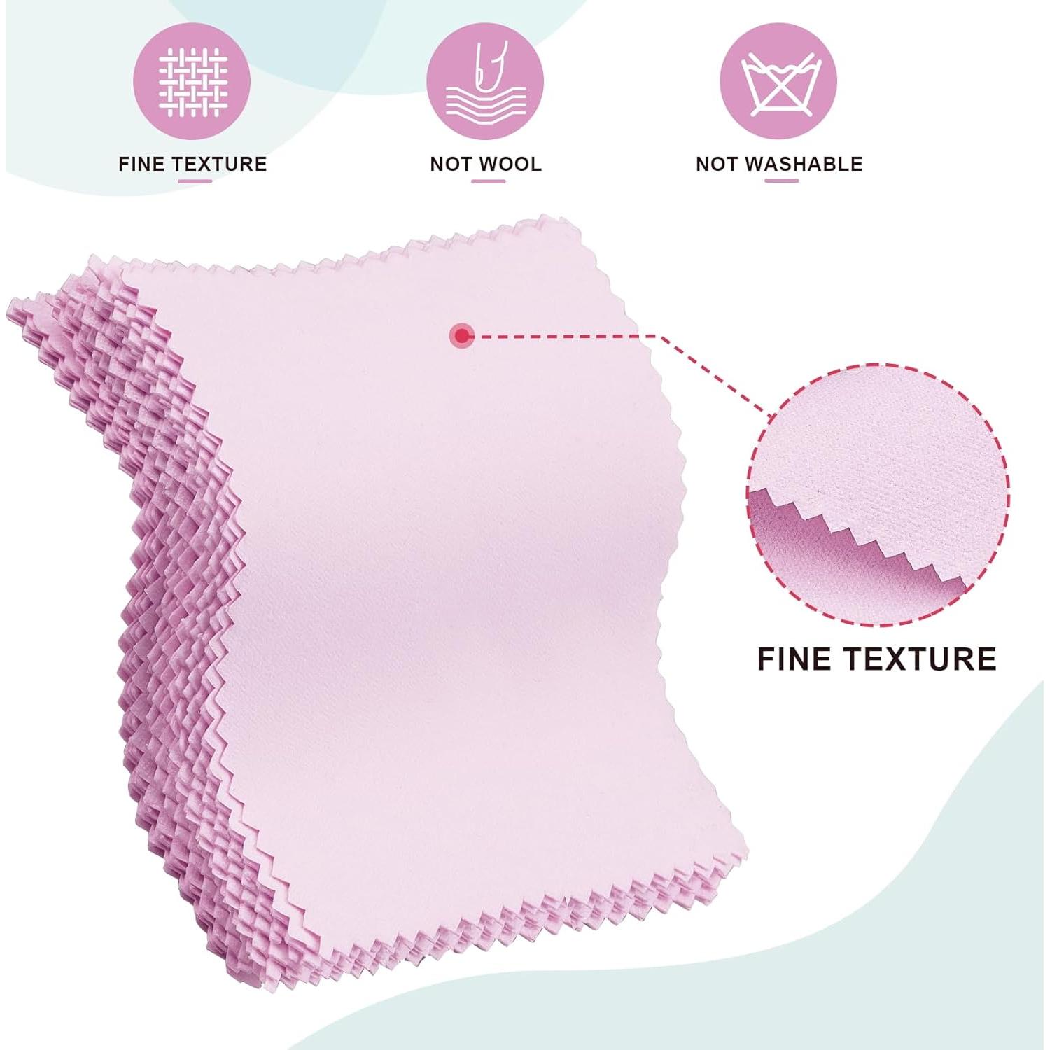 Paño Limpiador de Joyería de Plata WEGOUP Rosa 100 Unidades