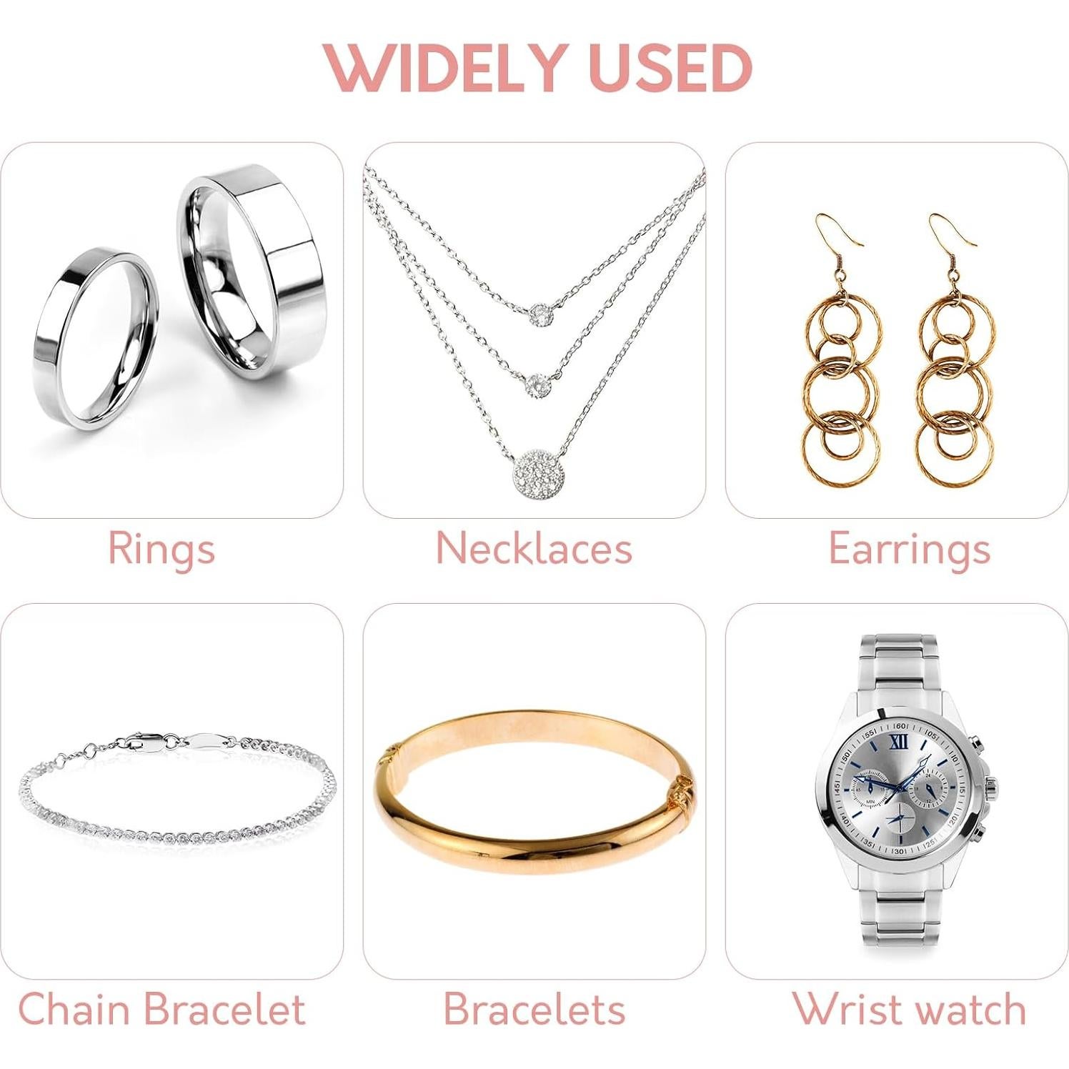 Paños de limpieza de joyería PLJ - 60 unidades microfibra rosa