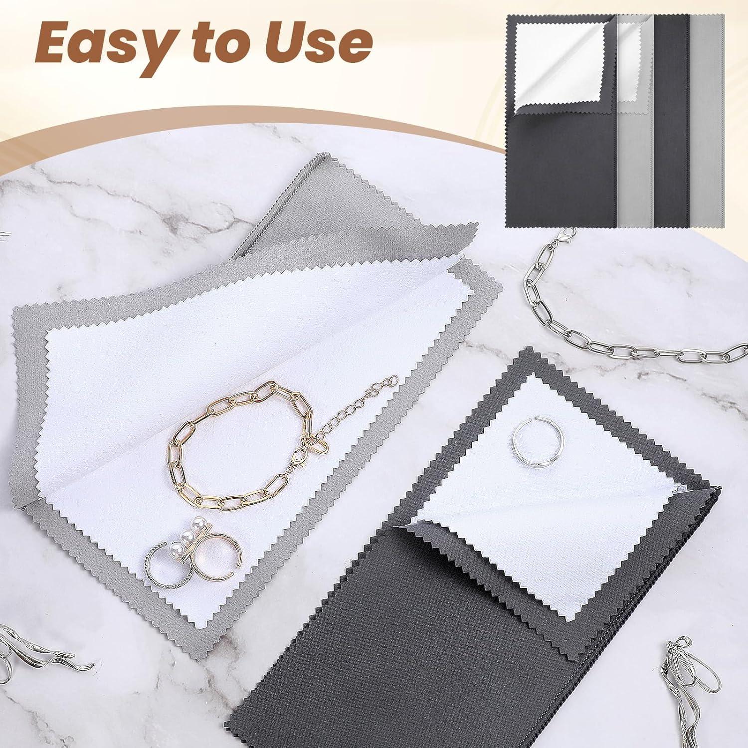 Paños de Pulido de Joyería QfwdfcTrenz 4PCS Microfibra