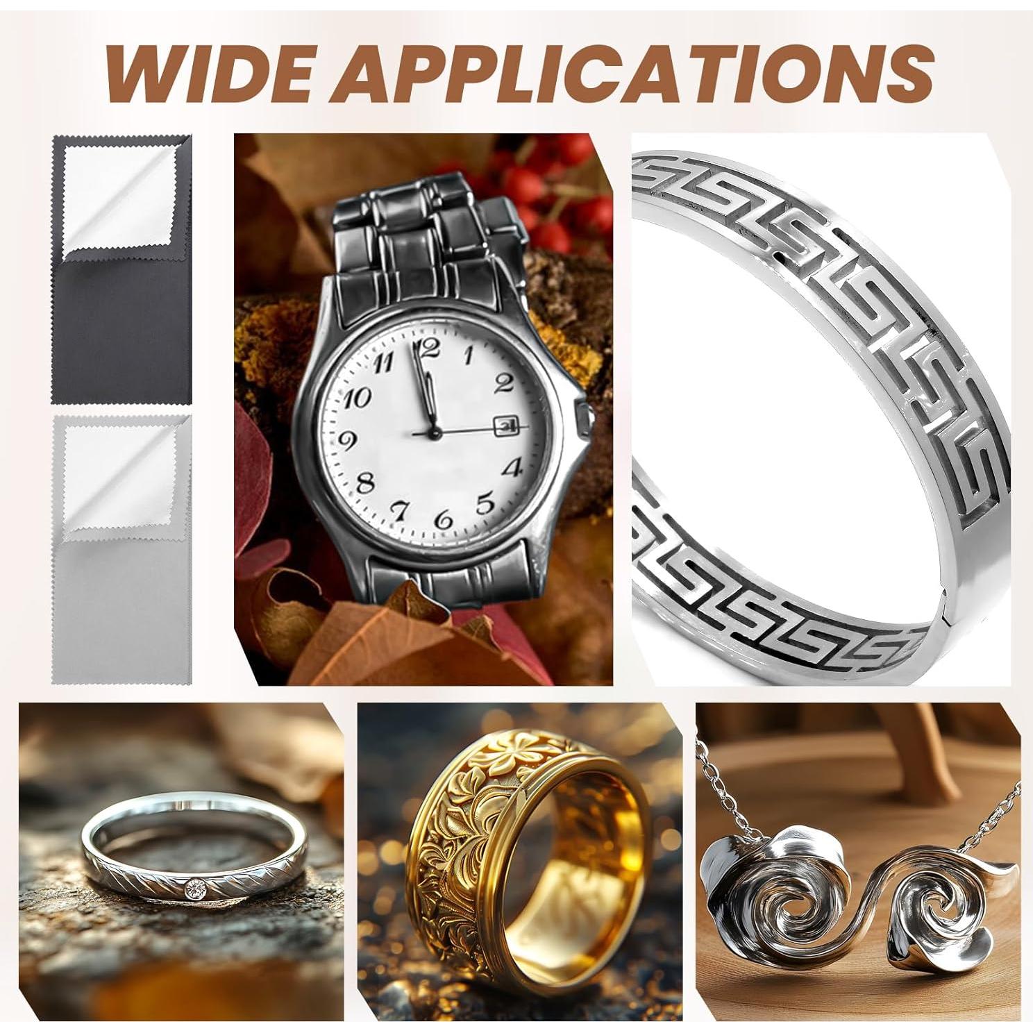 Paños de Pulido de Joyería QfwdfcTrenz 4PCS Microfibra