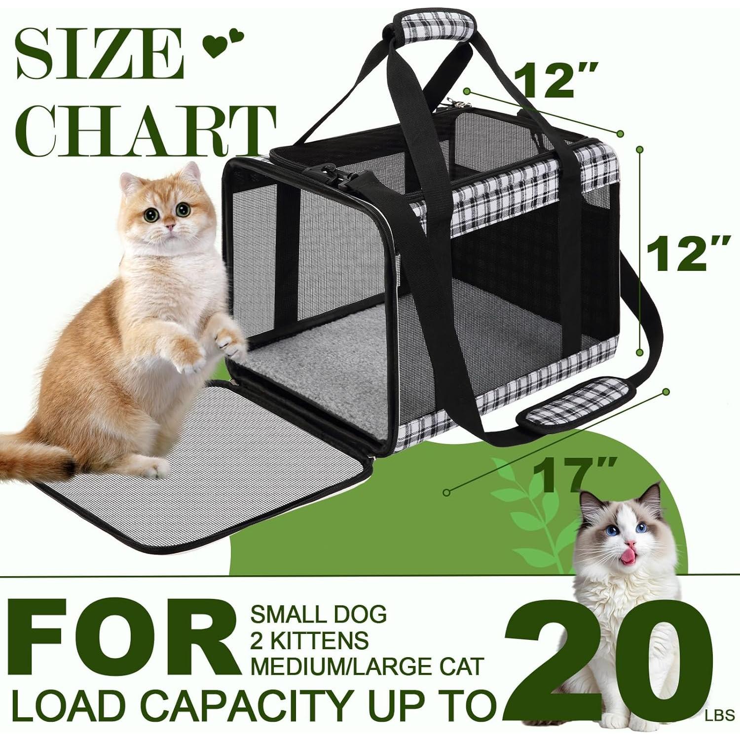 Transportadora Suave para Gatos EXPAWLORER Grande 43x30cm