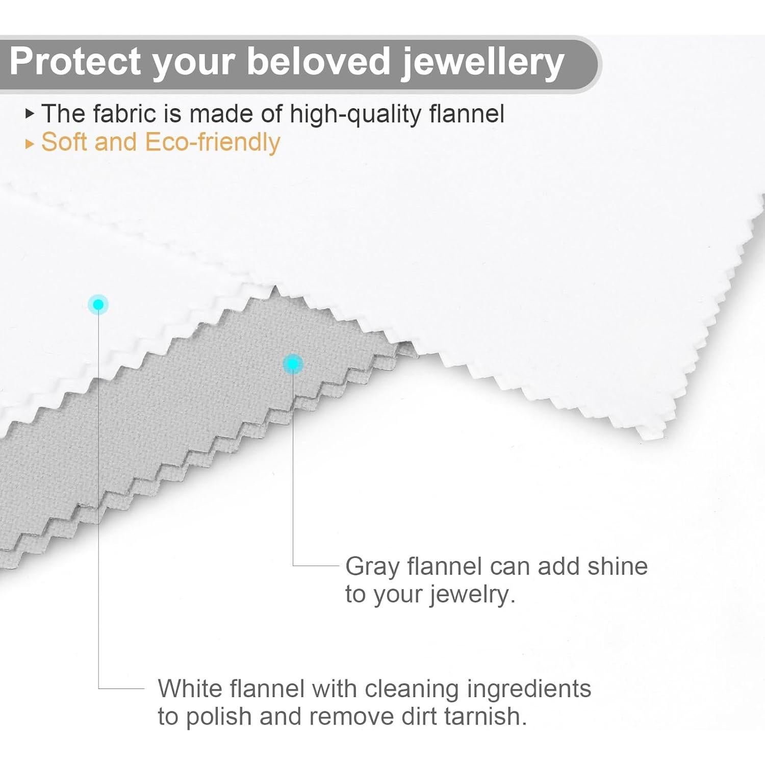 Paño de Limpieza y Pulido JLKCTHH 100% Algodón para Joyería