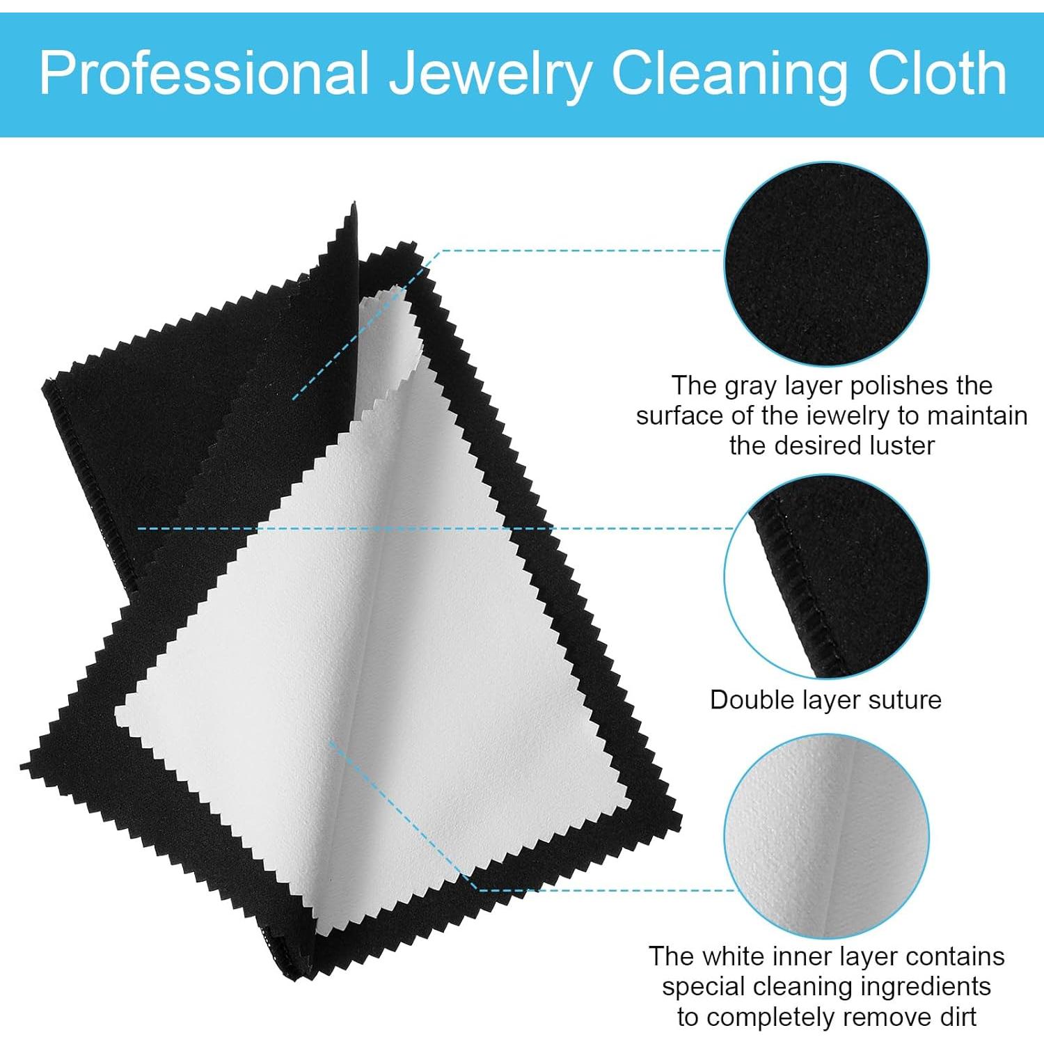 Set de 10 Paños Limpiadores de Joyería CIATBYYJ 19x16cm