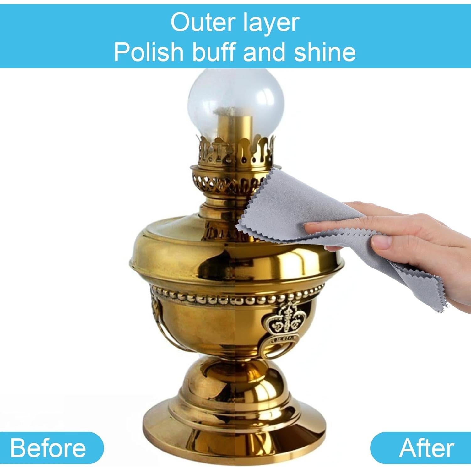 Set de 10 Paños Limpiadores de Joyería CIATBYYJ 19x16cm