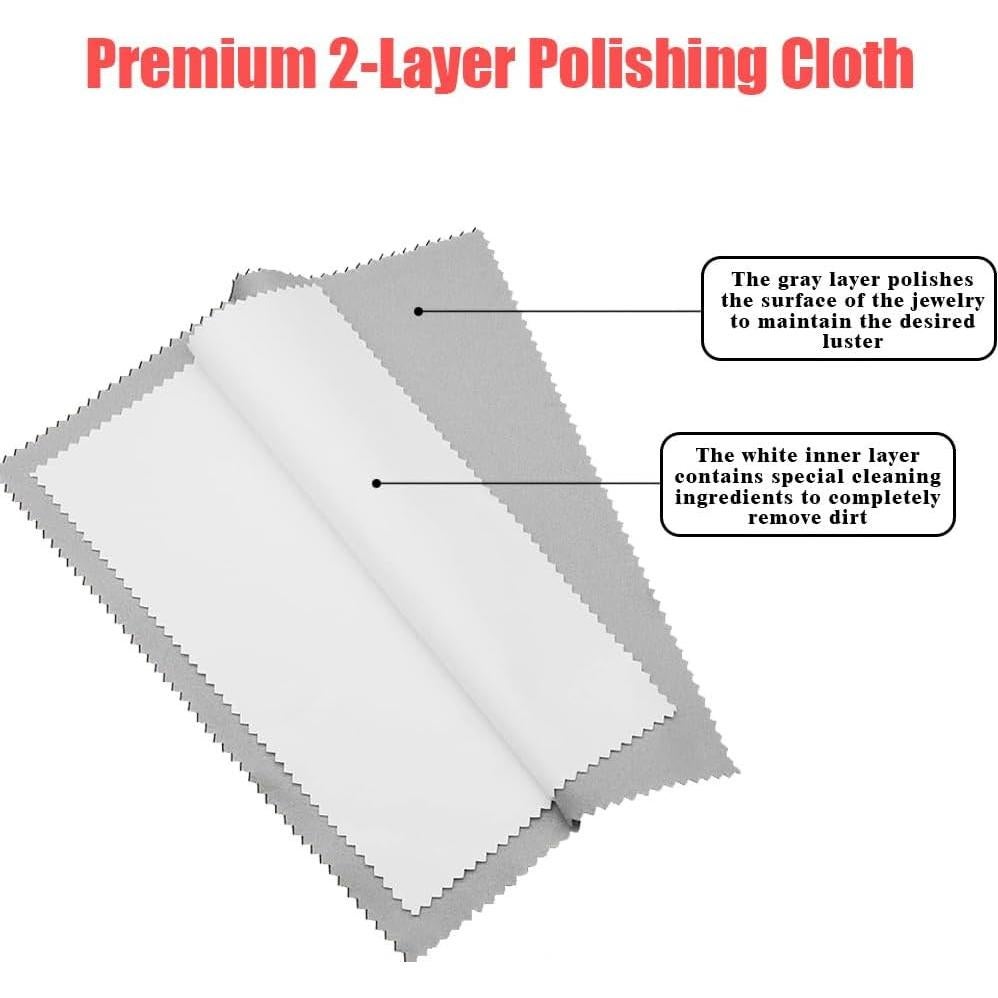 Paquete de 3 Paños de Limpieza de Joyería Fancypost 30x25cm