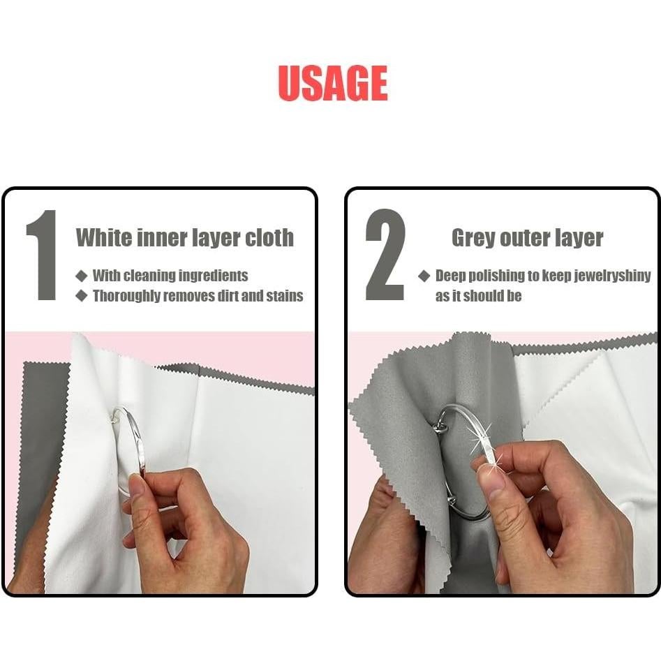 Paquete de 3 Paños de Limpieza de Joyería Fancypost 30x25cm