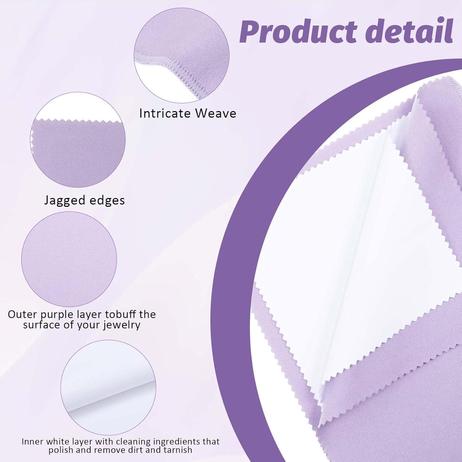 Paño de limpieza de joyas FdcZeyxior 3 PCS Microfibra 32.5x25.4 cm