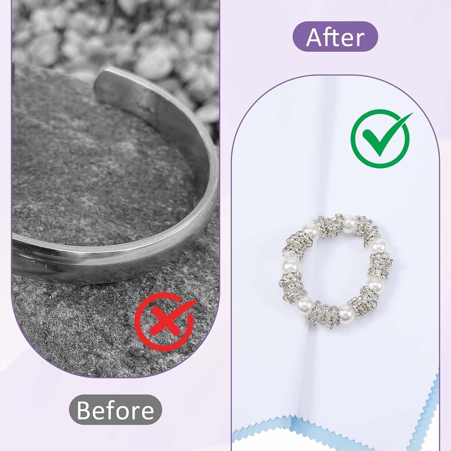 Paño de limpieza de joyas FdcZeyxior 3 PCS Microfibra 32.5x25.4 cm