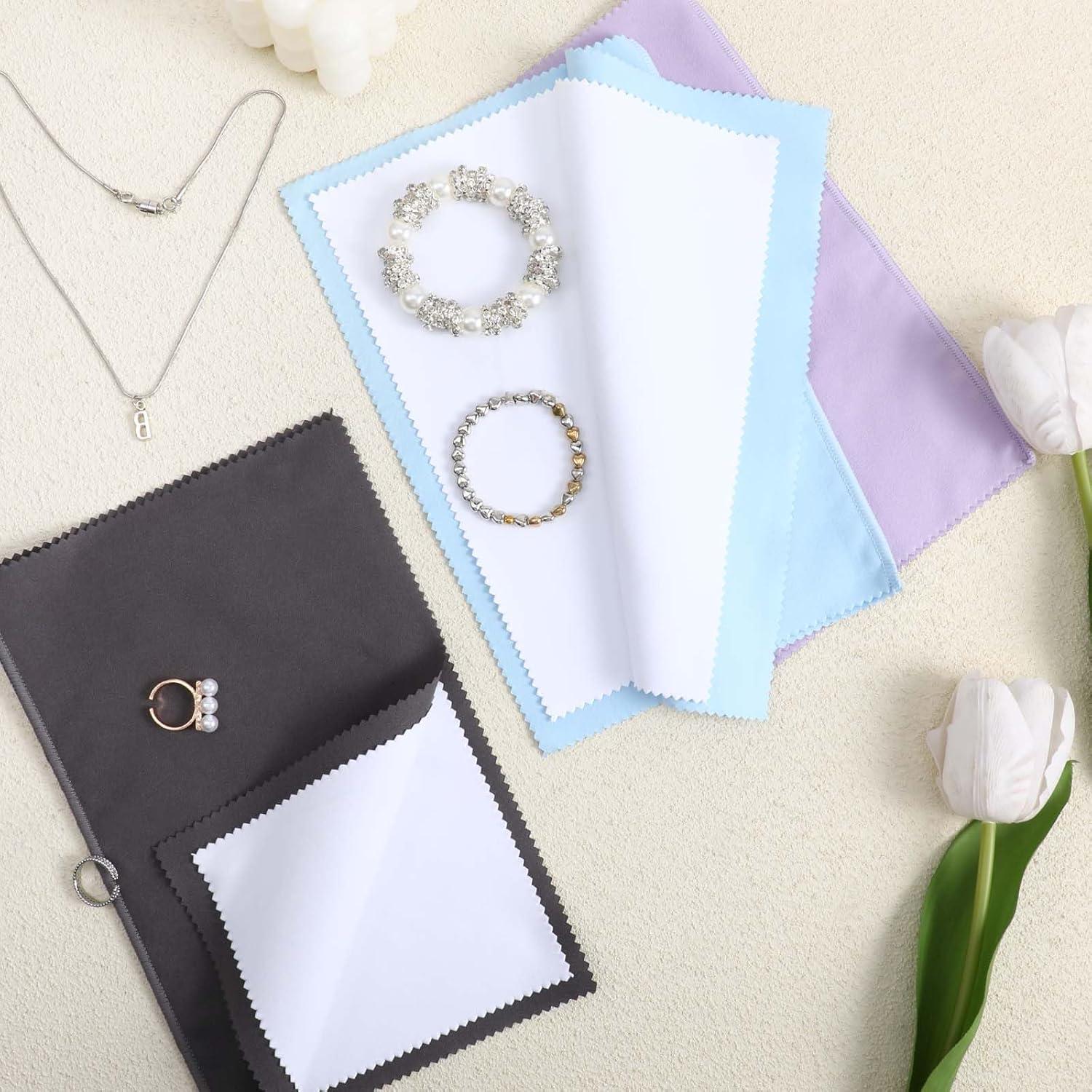 Paño de limpieza de joyas FdcZeyxior 3 PCS Microfibra 32.5x25.4 cm