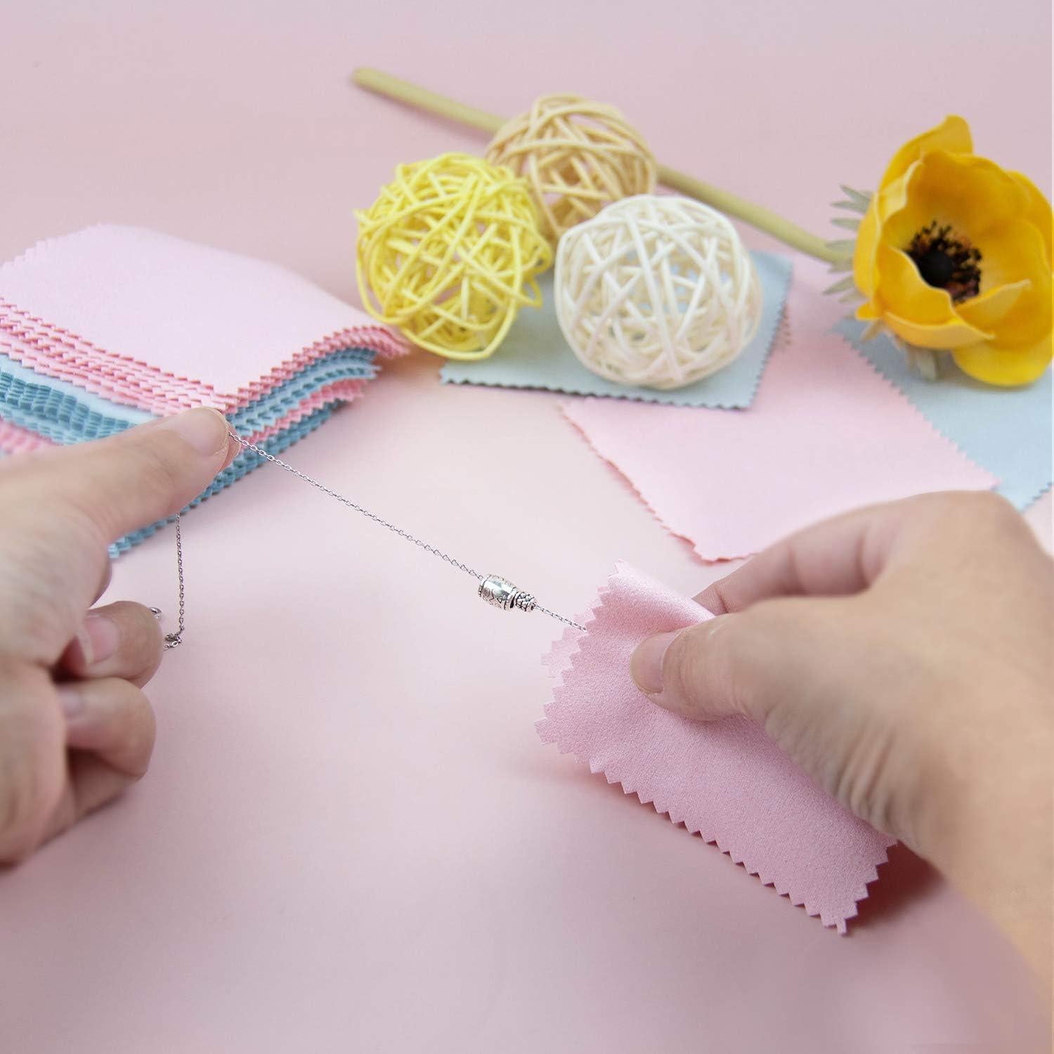 Paquete de 100 Paños de Limpieza AUEAR 8x8cm para Joyas