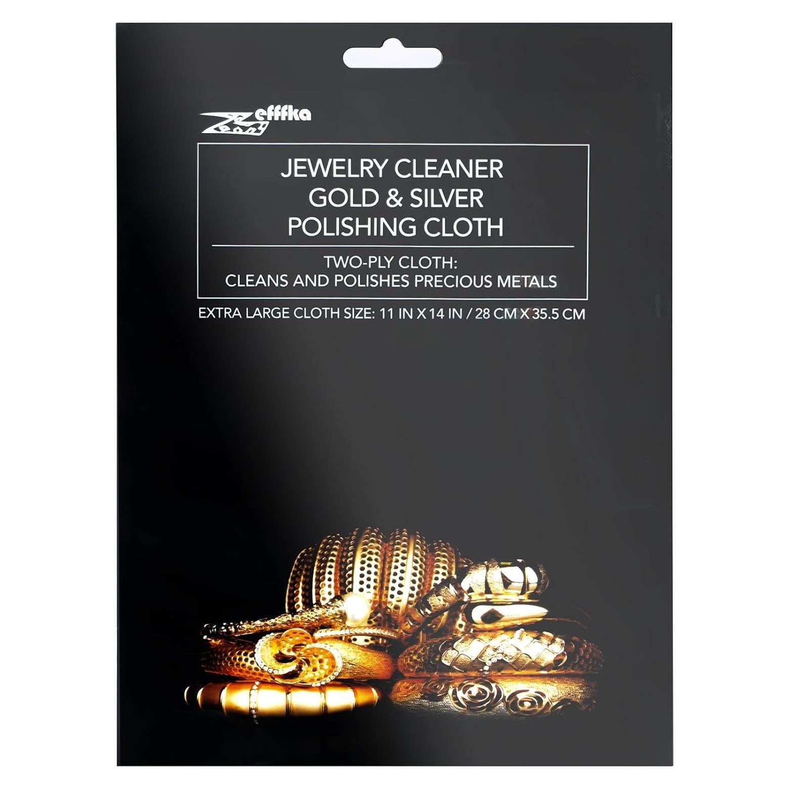 Paño de Limpieza ZEFFFKA para Oro y Plata Extra Grande