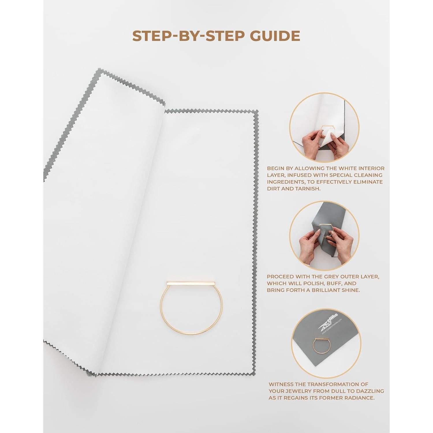 Paño de Limpieza ZEFFFKA para Oro y Plata Extra Grande