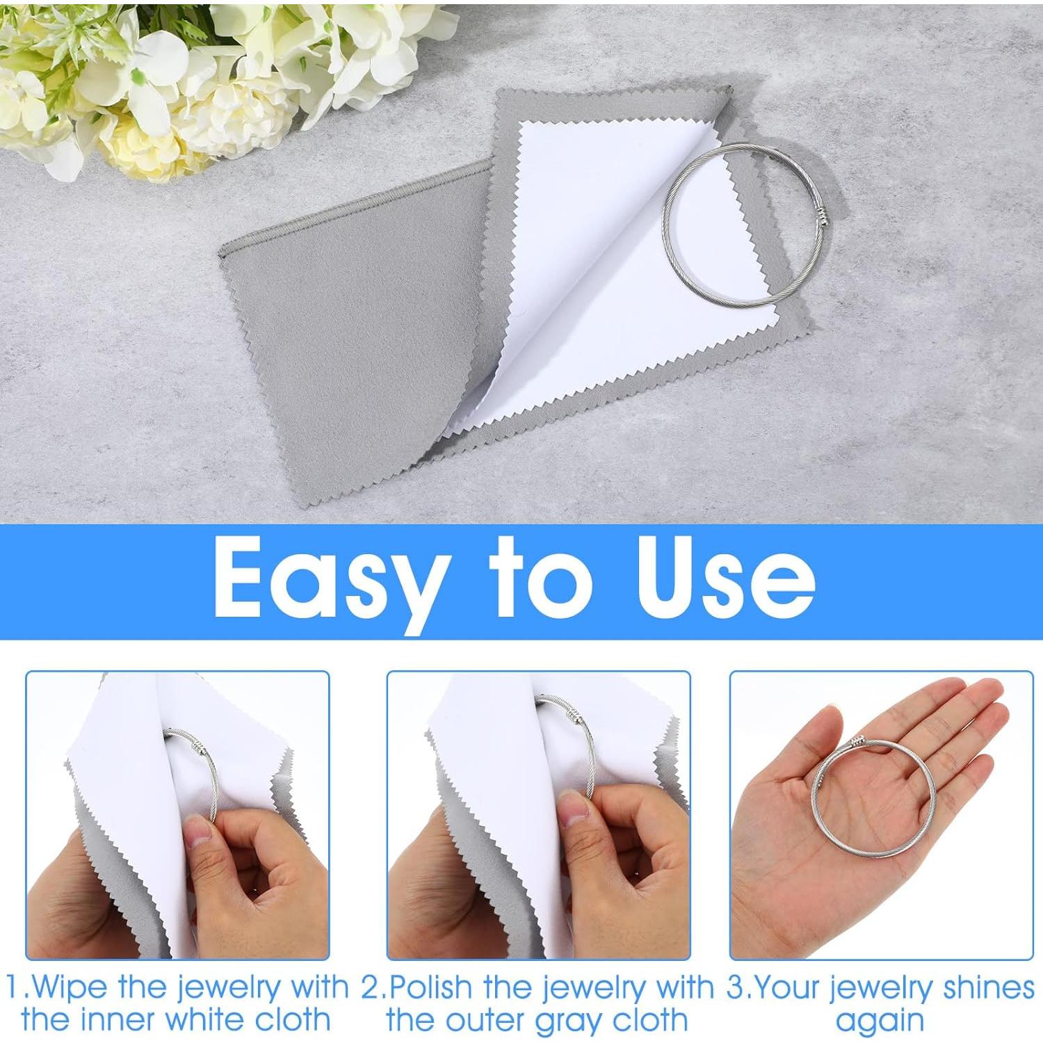 4 Paños de Pulido de Plata Hpmjz para Joyería y Platería
