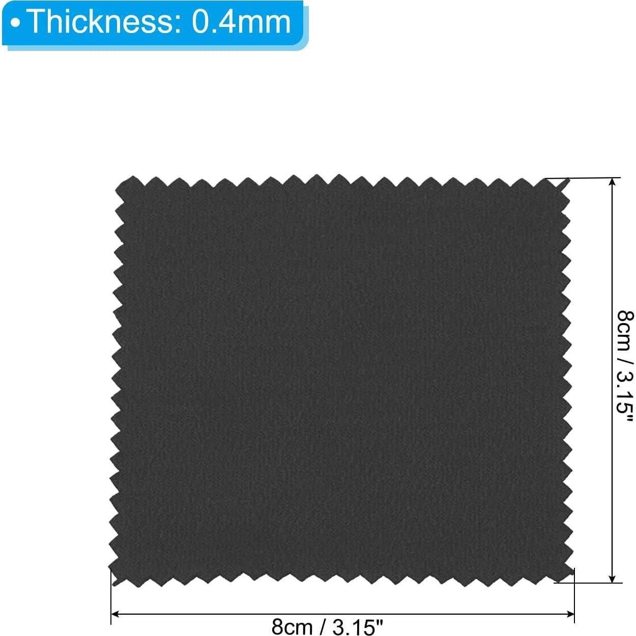 Paño de Limpieza de Joyería PATIKIL 100 Piezas Microfibra Negro