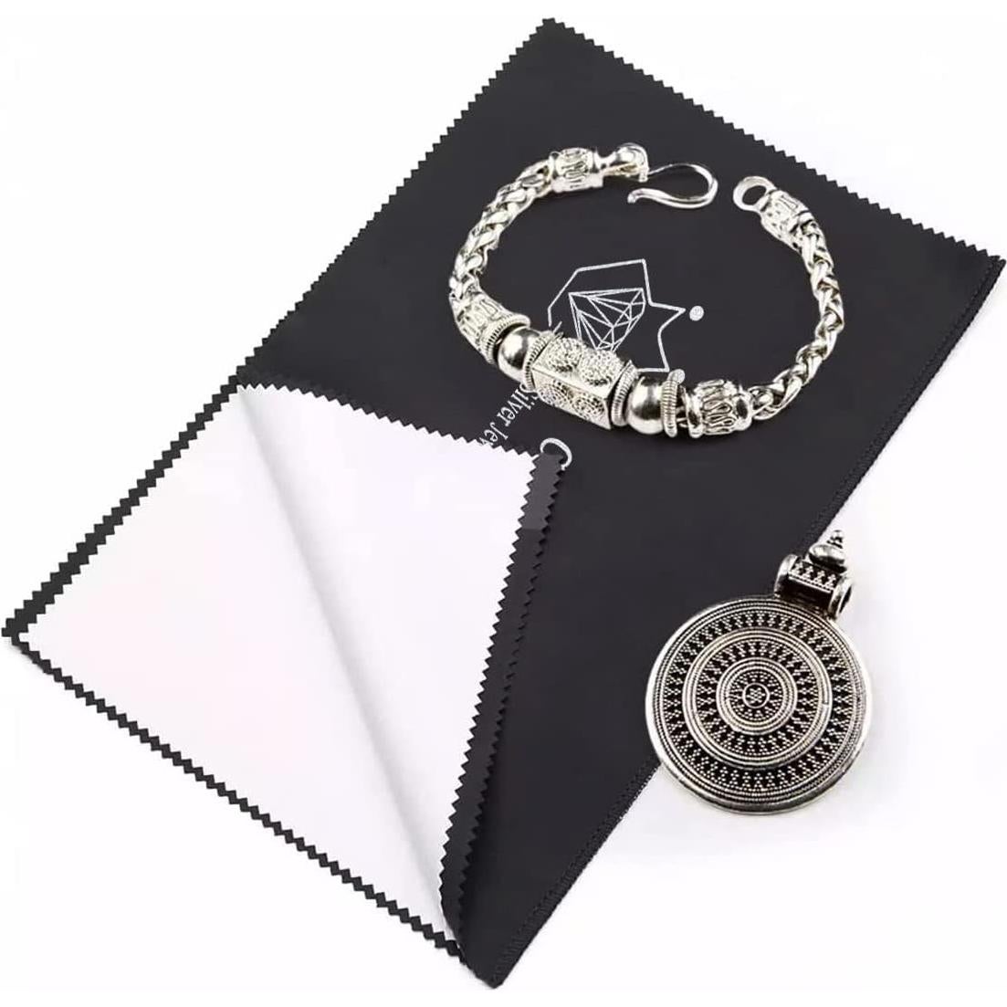 Juego de 2 Paños de Limpieza de Joyería de Plata LXQTThap
