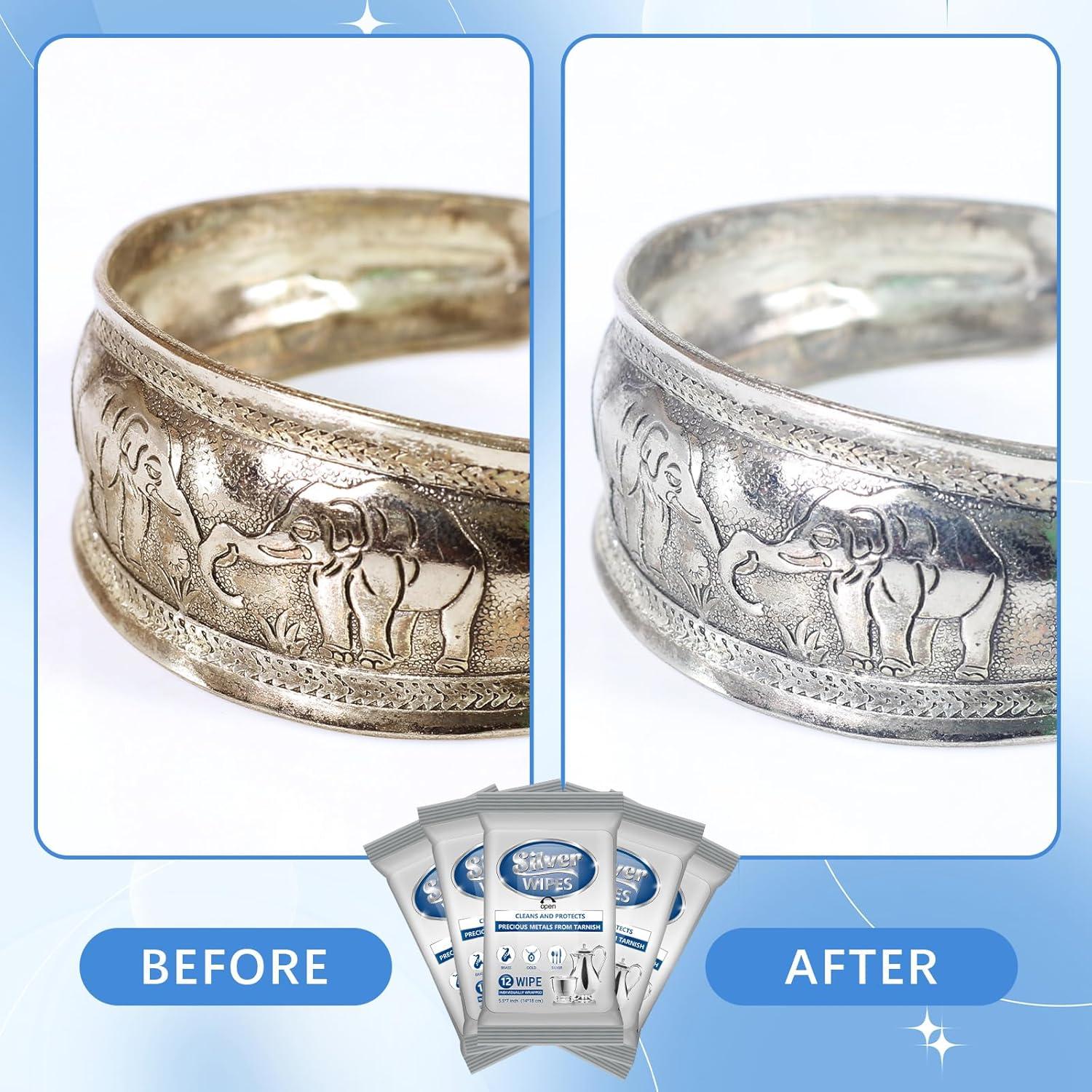 Paquete de 6 Toallitas Limpiadoras de Plata Dimsile - 72 Piezas