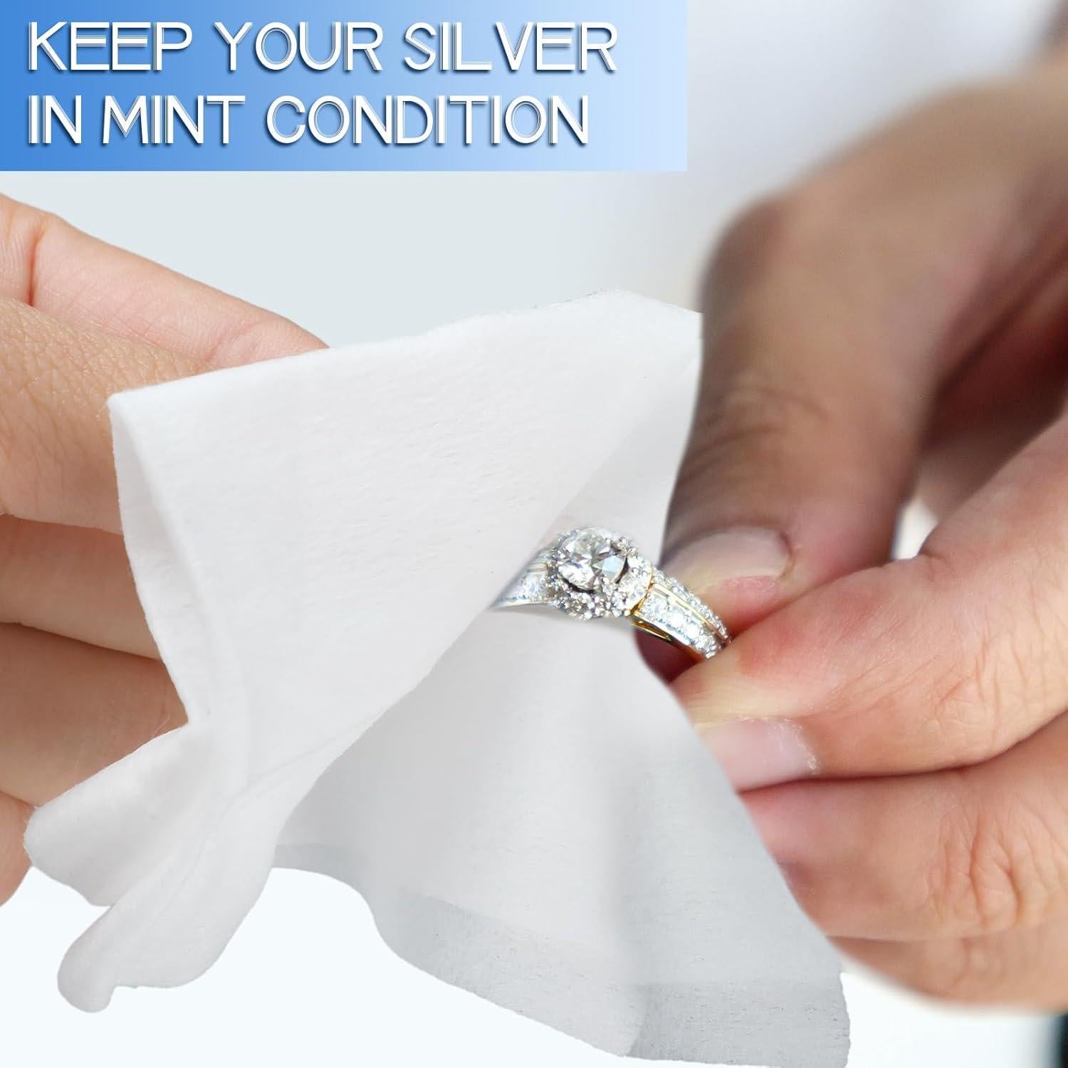 Paquete de 6 Toallitas Limpiadoras de Plata Dimsile - 72 Piezas