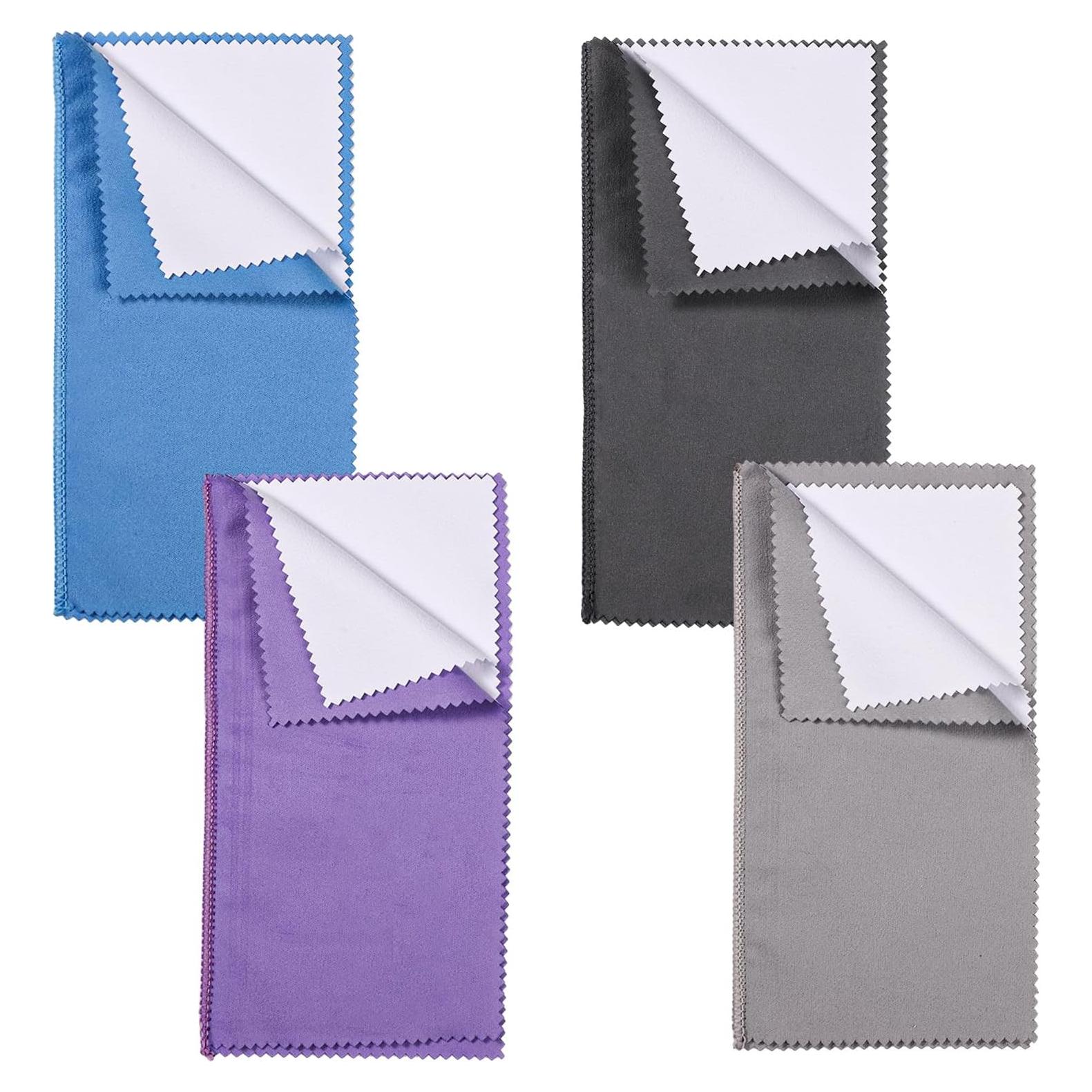 Paños de Pulido de Joyería BOXOB 4 Piezas Microfibra 20.5cm