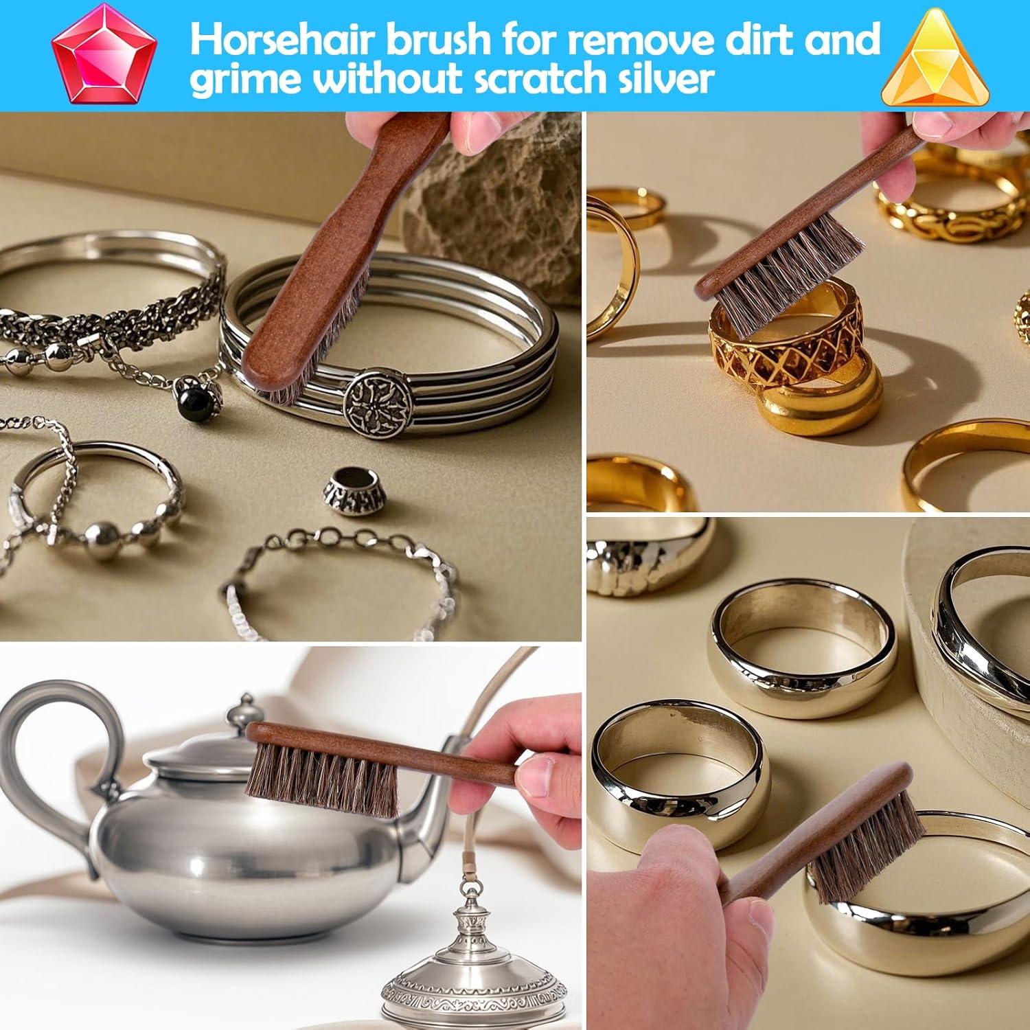 Juego de Cepillos y Paño de Limpieza Palksky para Joyas 5PCS