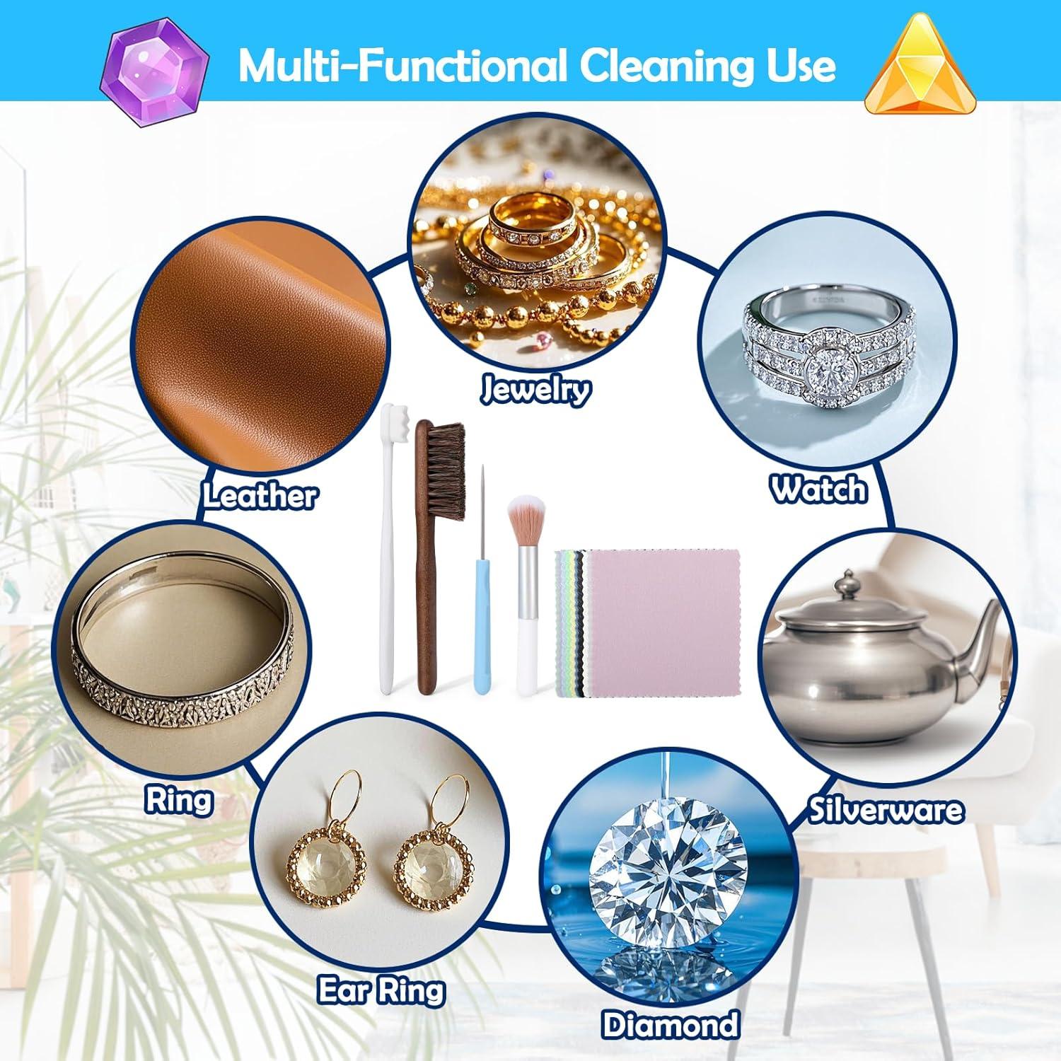 Juego de Cepillos y Paño de Limpieza Palksky para Joyas 5PCS