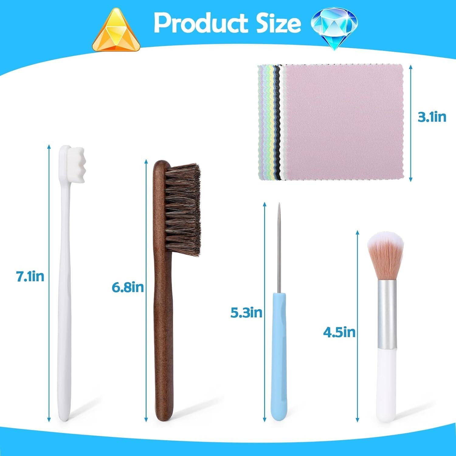 Juego de Cepillos y Paño de Limpieza Palksky para Joyas 5PCS