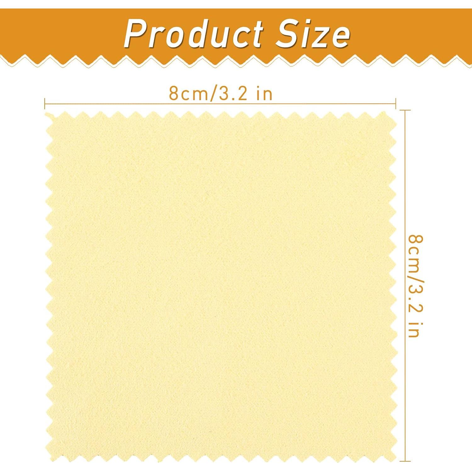 Paquete de 50 Paños de Limpieza de Joyería Outus Amarillo