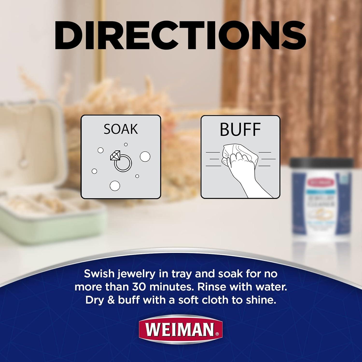 Limpiador de Joyería Weiman 198 g con Cepillo - Brillo Oro y Diamantes