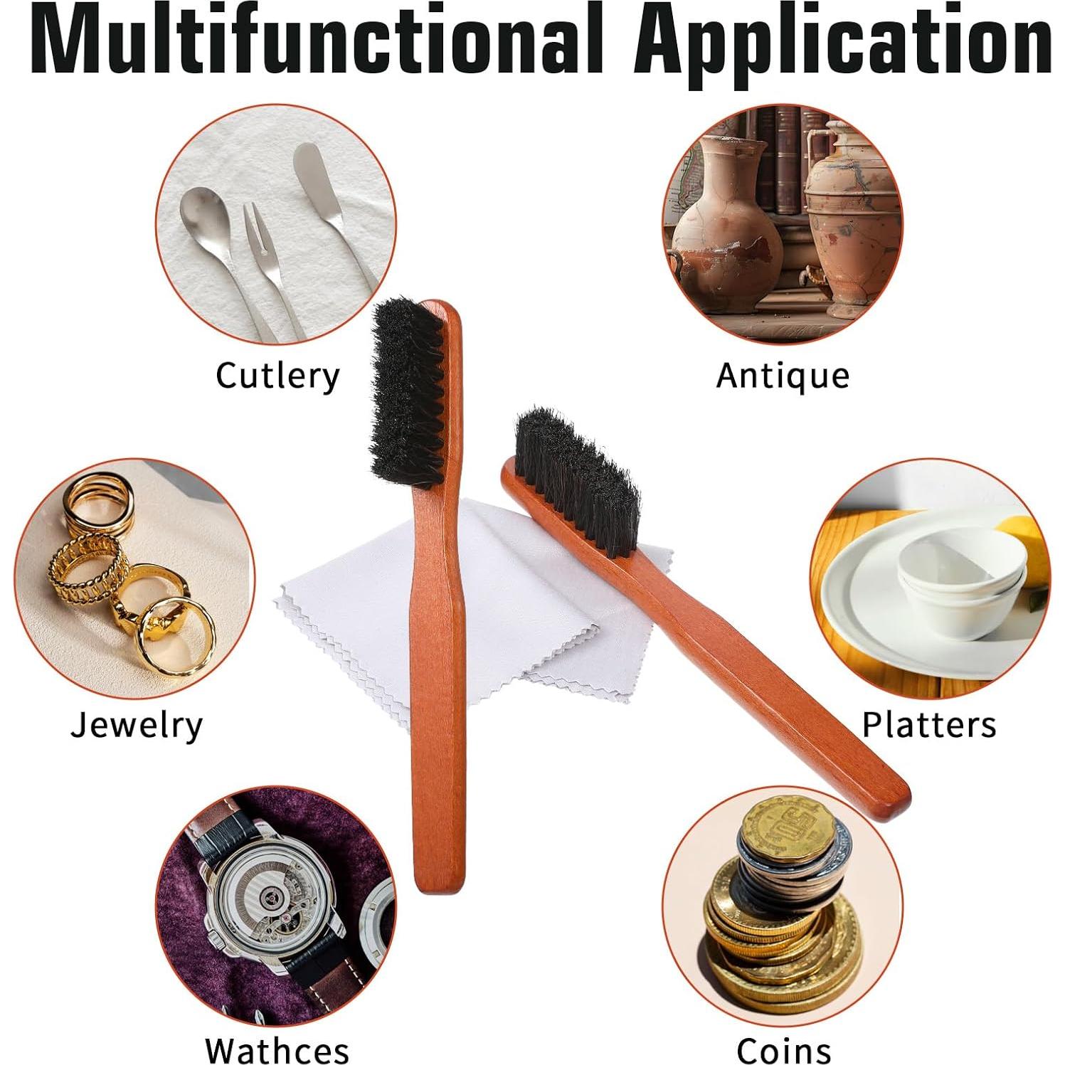 Juego de Limpieza de Joyería Neyauo 6 Piezas Cepillos y Paños