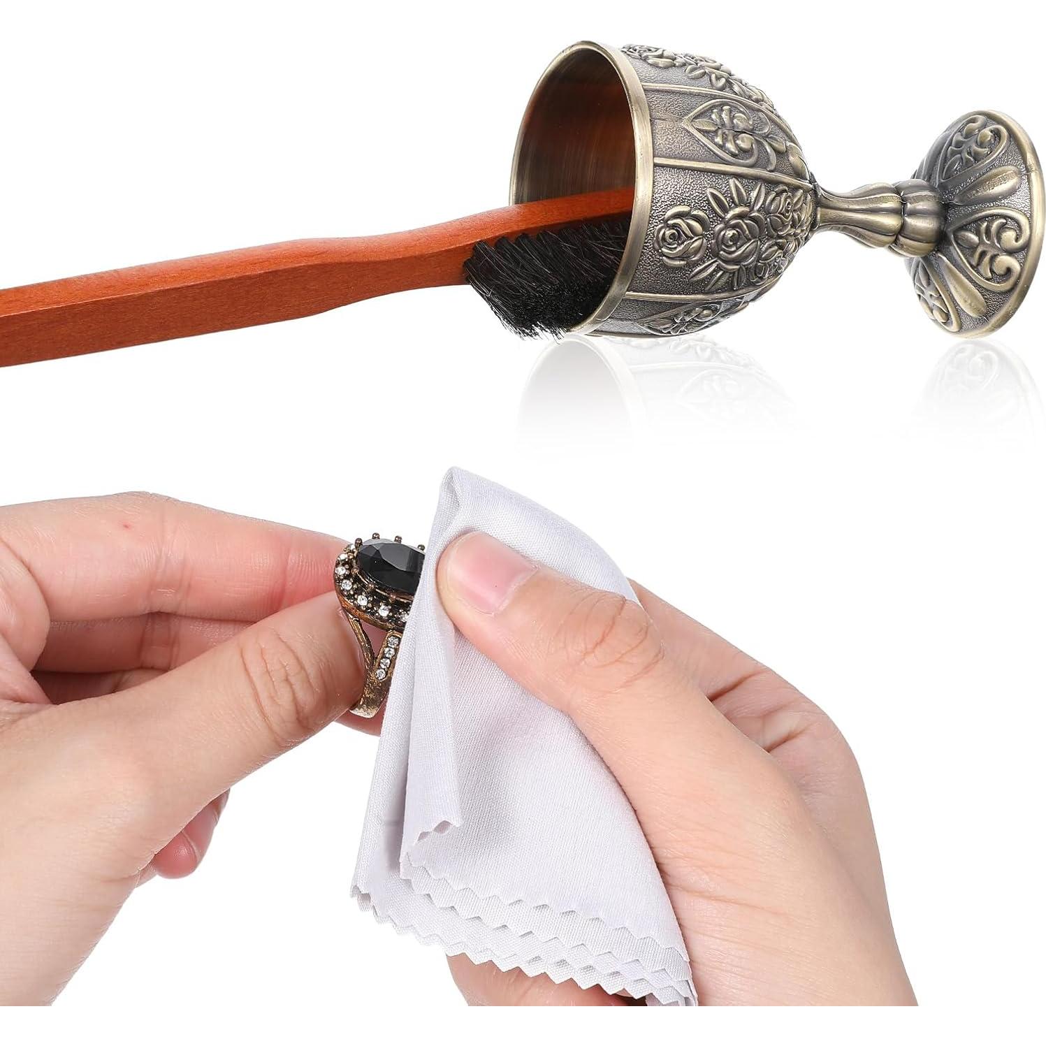 Juego de Limpieza de Joyería Neyauo 6 Piezas Cepillos y Paños