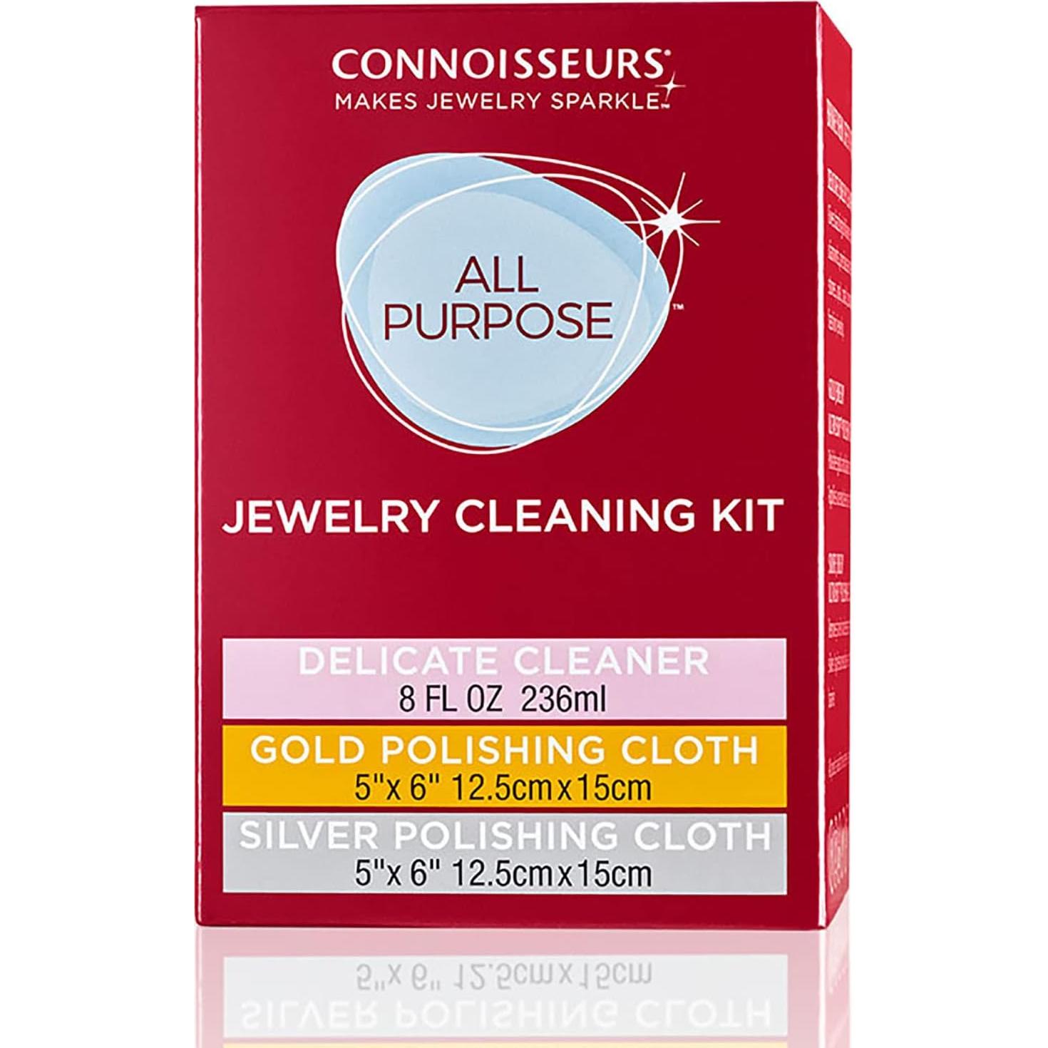 Kit de Limpieza de Joyería Connoisseurs - Solución 226g y Paños