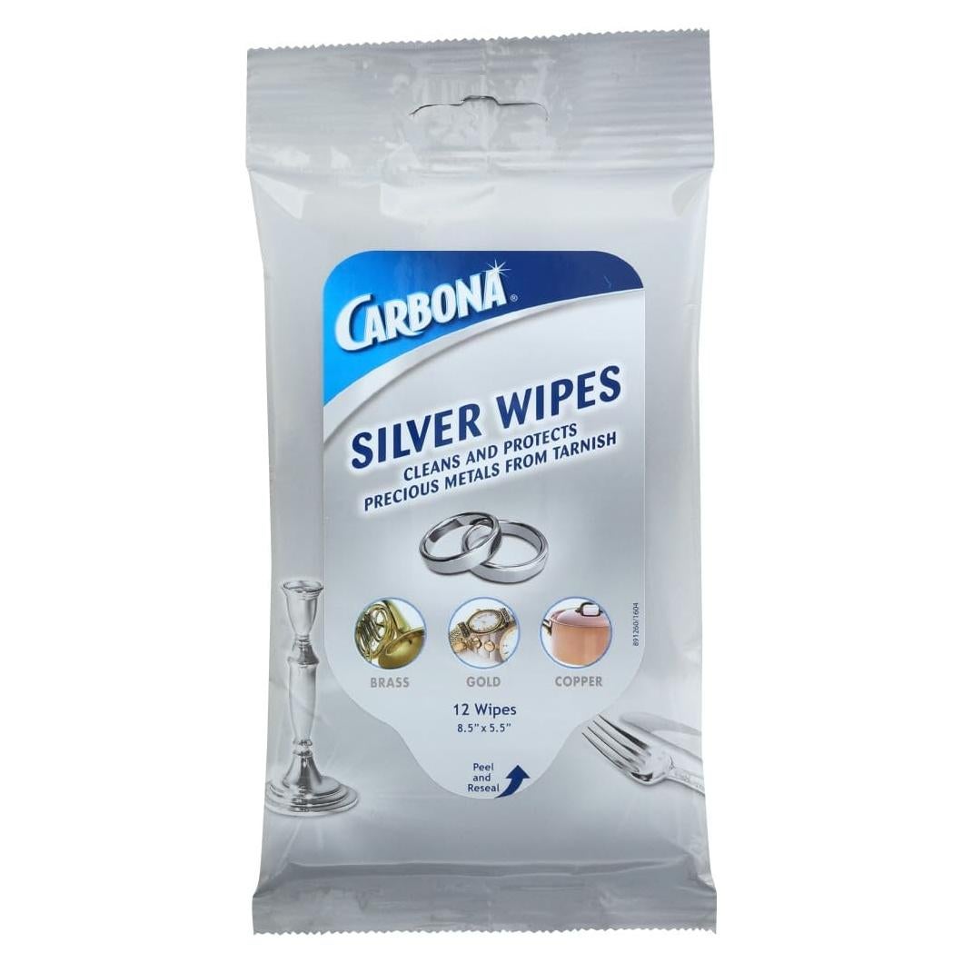 Toallitas Limpiadoras Carbona Silver para Metales - 12 Unidades
