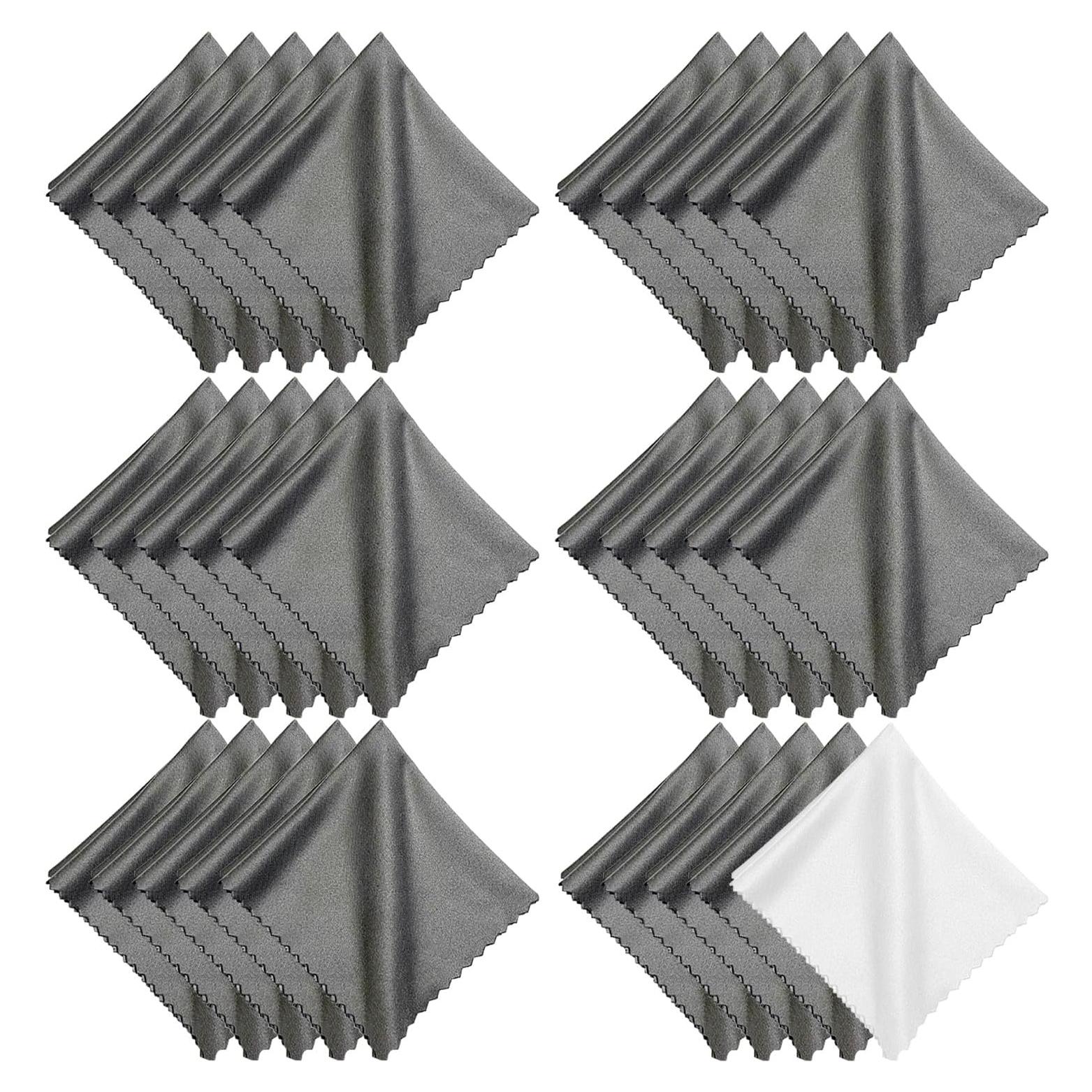 Paquete de 30 Paños de Microfibra FOJOO 15x18cm Sin Rayas