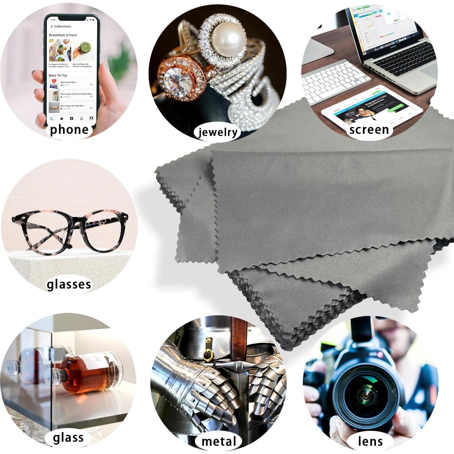 Paquete de 30 Paños de Microfibra FOJOO 15x18cm Sin Rayas