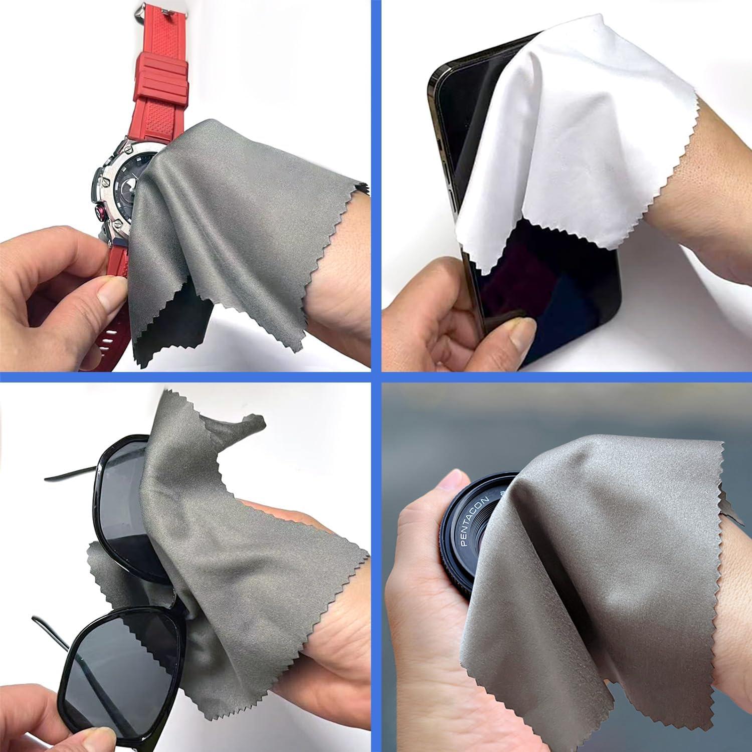 Paquete de 30 Paños de Microfibra FOJOO 15x18cm Sin Rayas