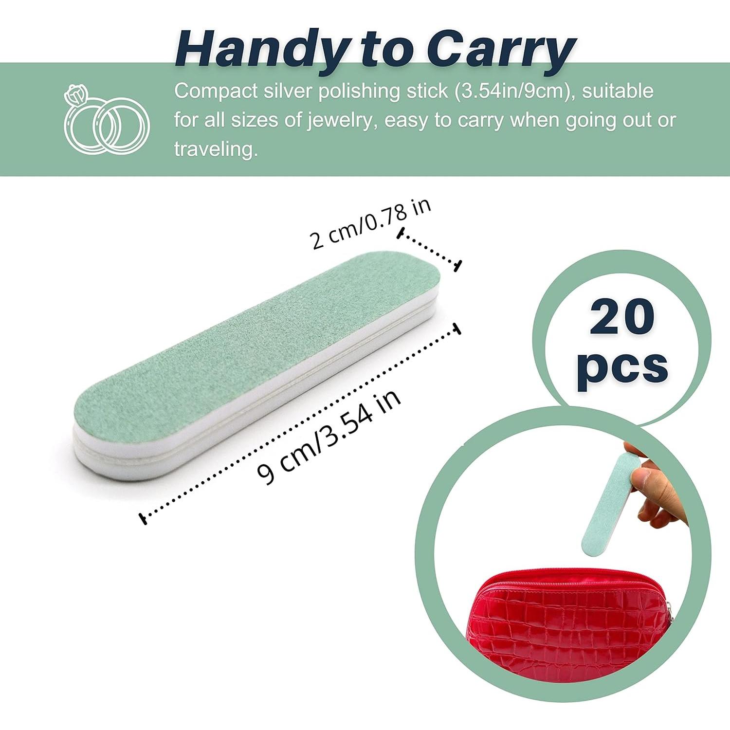 Palitos de Pulido Plateados CATIFLIN 20pcs 9cm para Joyas