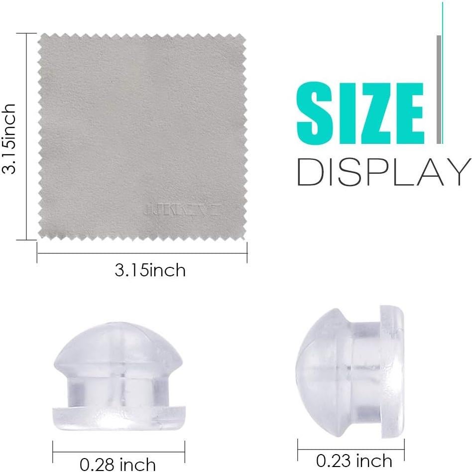 Tapones de Silicona Suave JJKKZVZ para Pendientes con Paño
