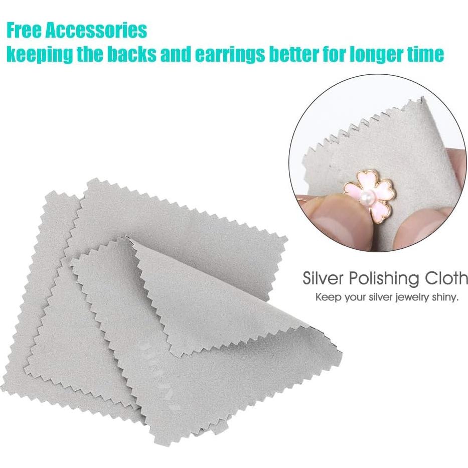 Tapones de Silicona Suave JJKKZVZ para Pendientes con Paño