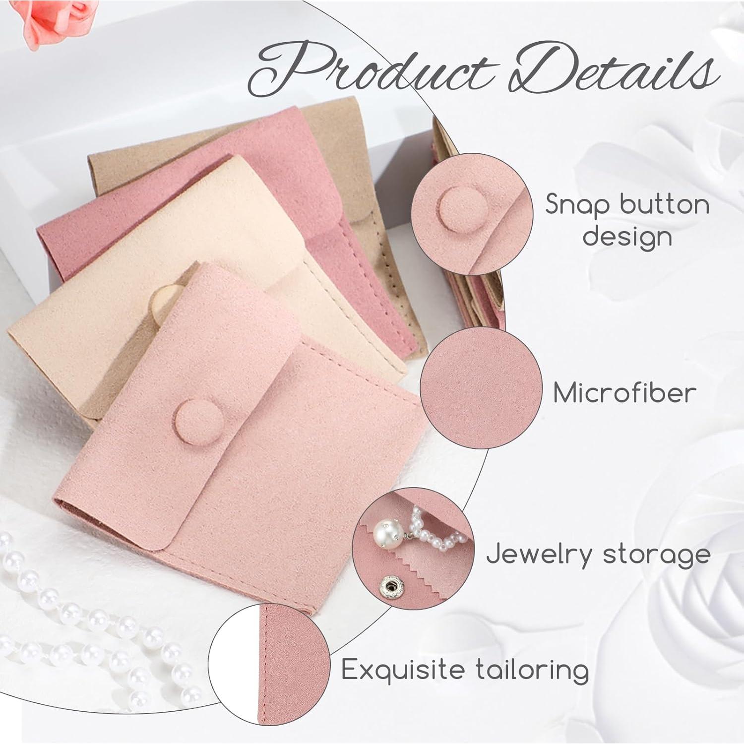 Cunno 120 Bolsas de Microfibra para Joyería con Paño 8x8cm