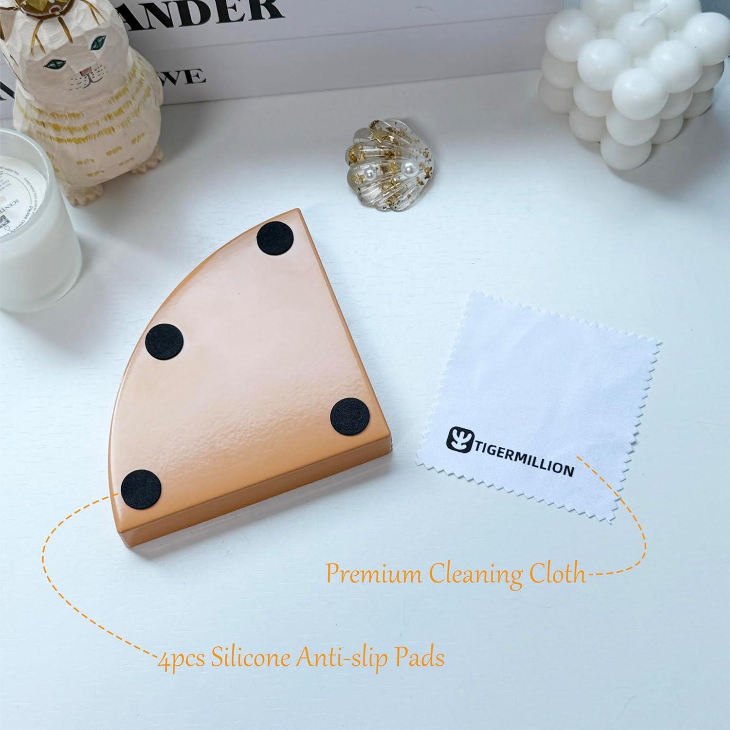 Bandeja de Joyería de Metal TIGERMILLION Naranja 1/4 Círculo