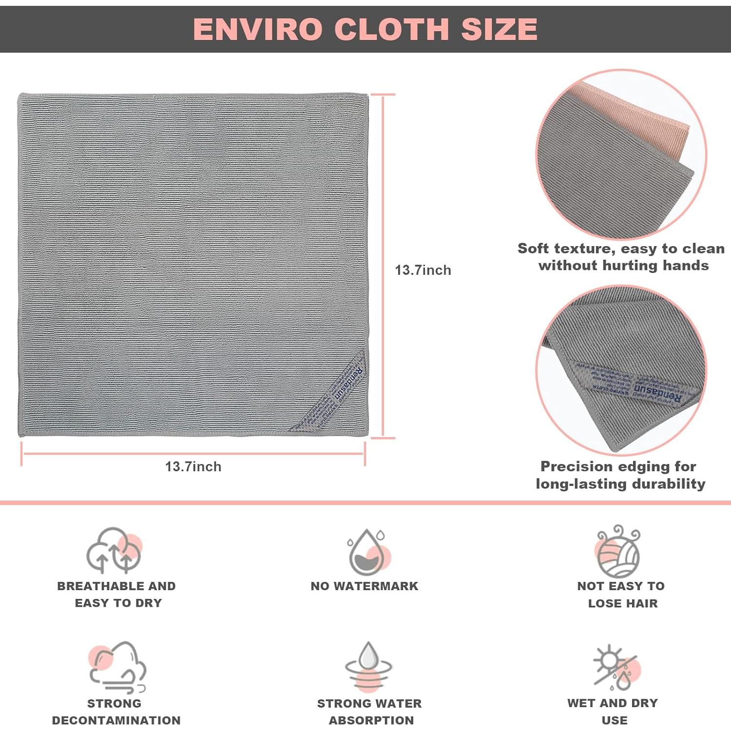 Paño de Limpieza Reutilizable YOLOLOY Enviro 35x35cm Gris/Rosa