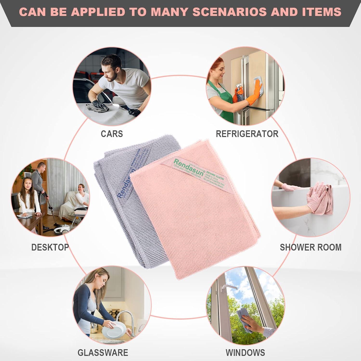 Paño de Limpieza Reutilizable YOLOLOY Enviro 35x35cm Gris/Rosa