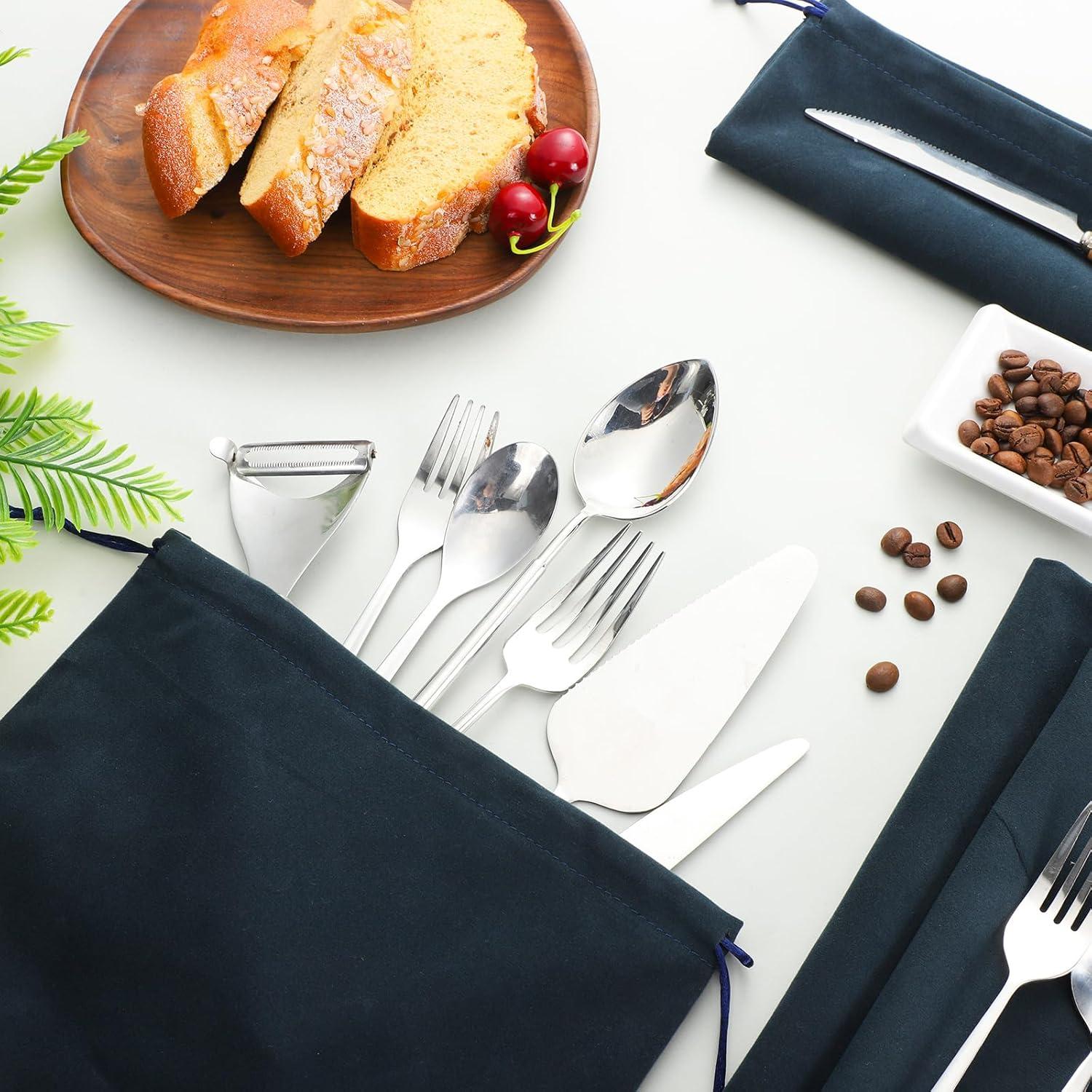 10 Bolsas de Almacenamiento Anti Tarnish Boao 23x30cm Azul Marino