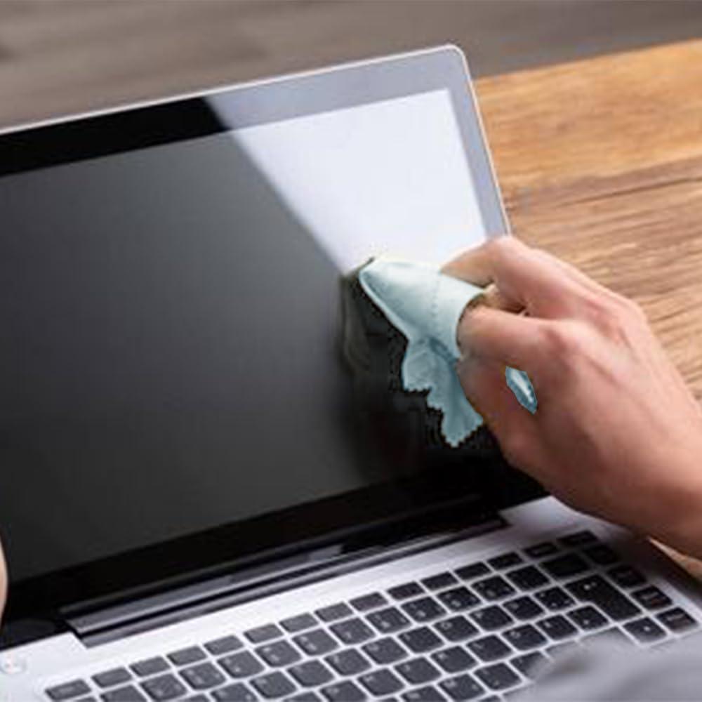 32 Paquetes Paño de Microfibra para Limpiar Pantallas - Negro y Azul