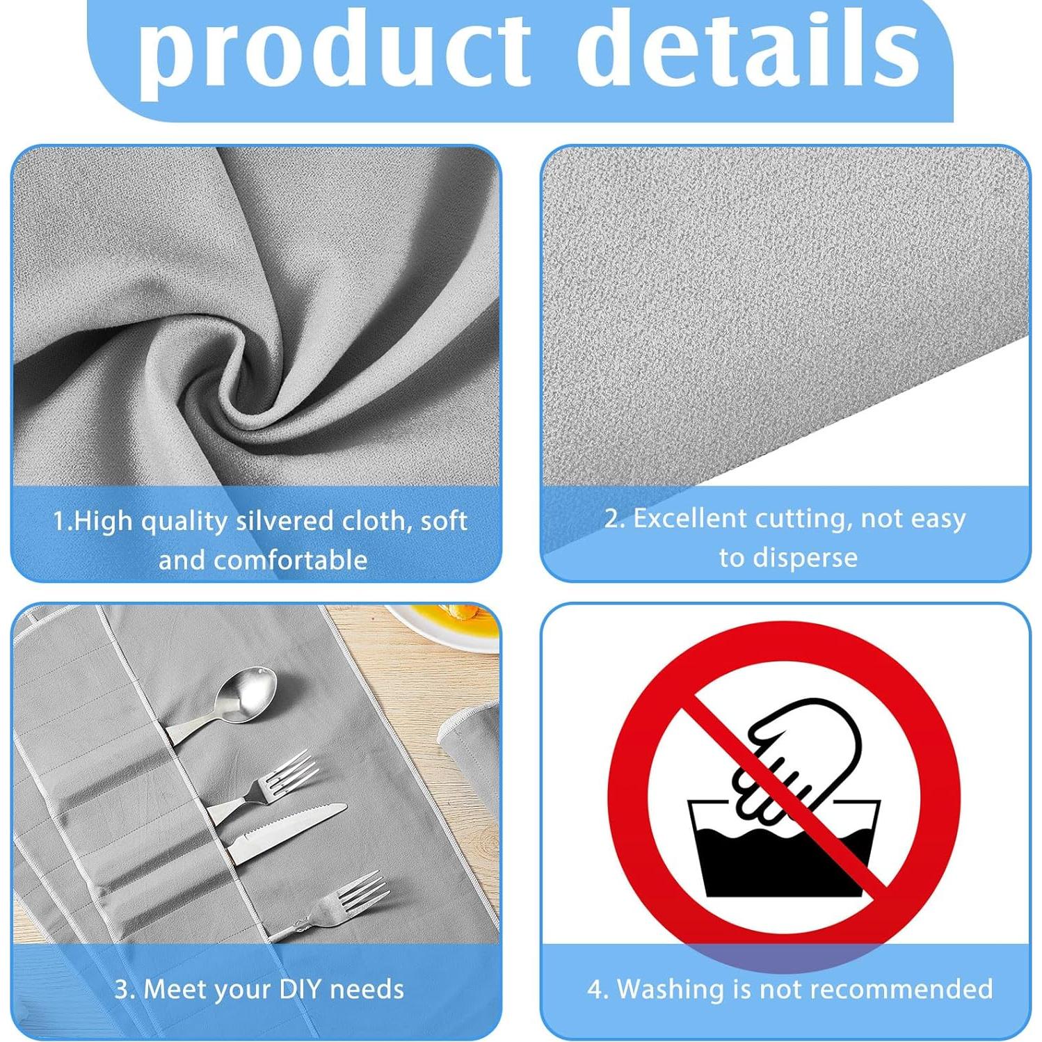 Tela Antitarnish Jecery 100x100 cm para Joyería y Cubiertos